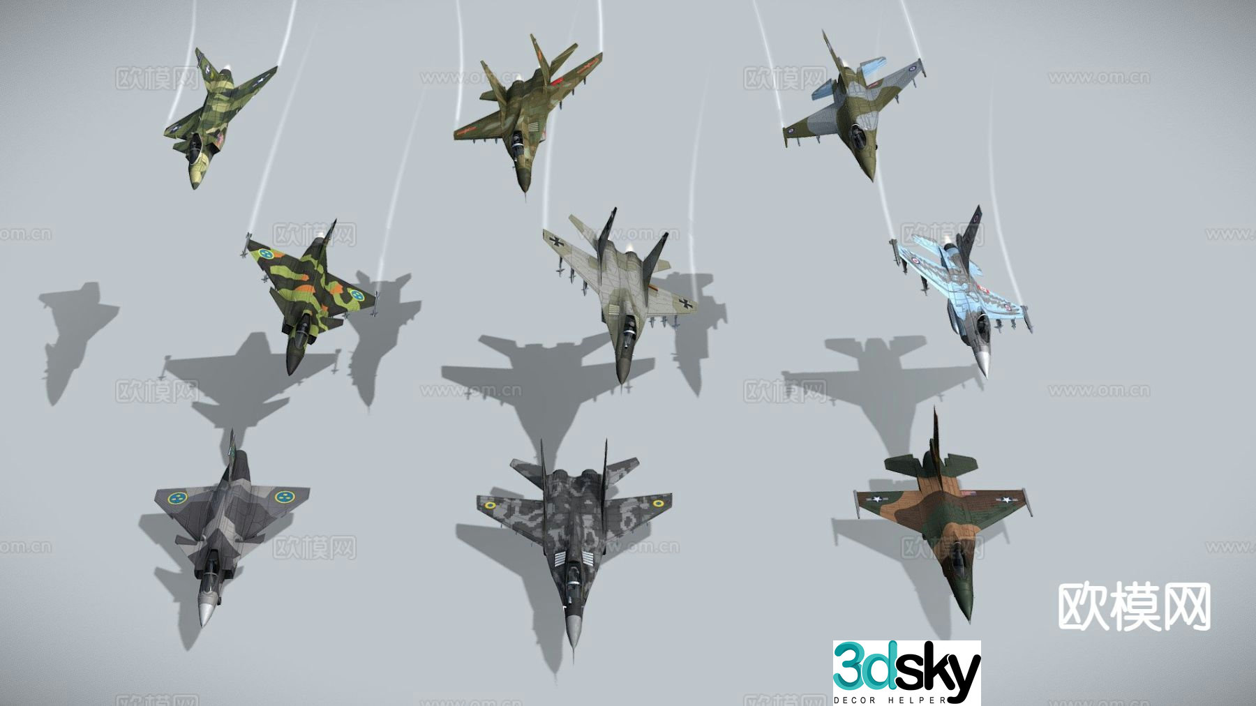 military aircraft fighter 3d model