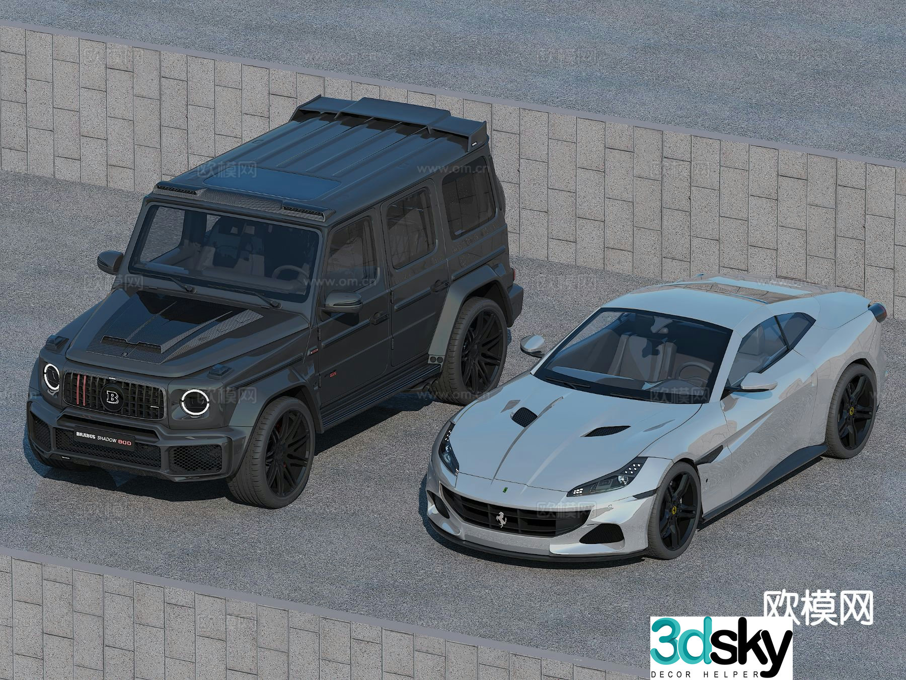 car ferrari bentley luxury car 3d model