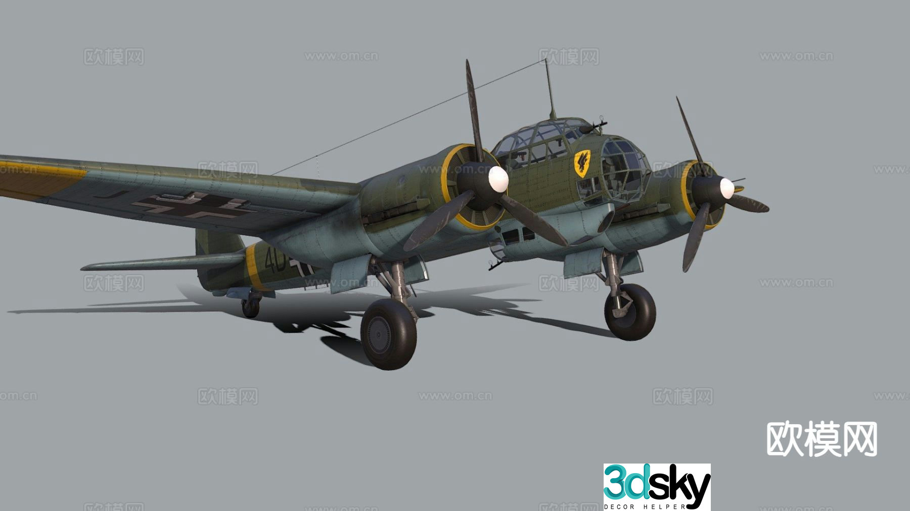 military aircraft bomber 3d model