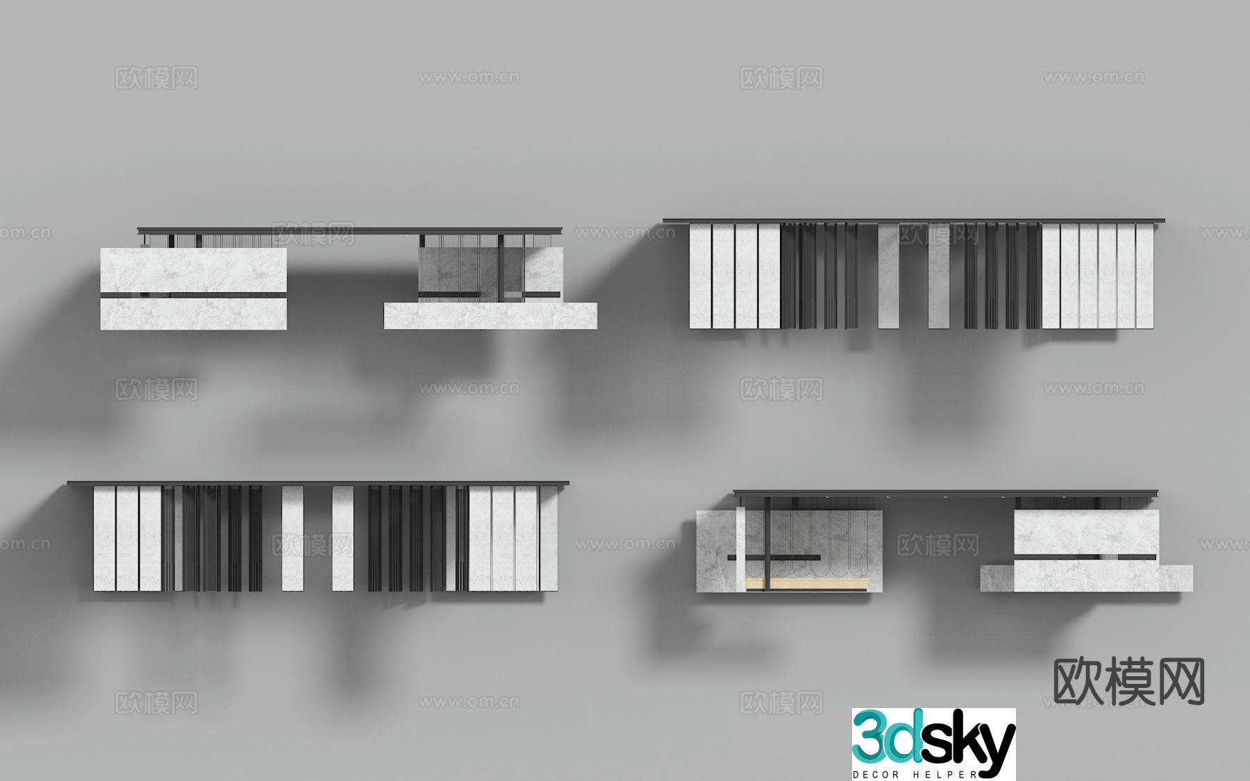 Gallery corridor 3d model