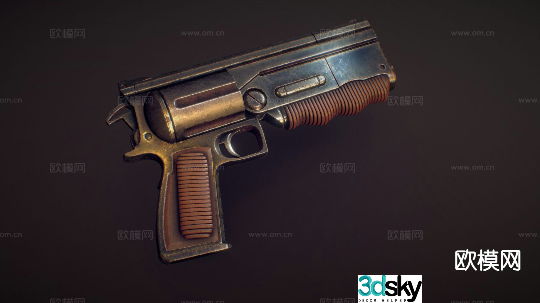 mm pistol gun 3d model