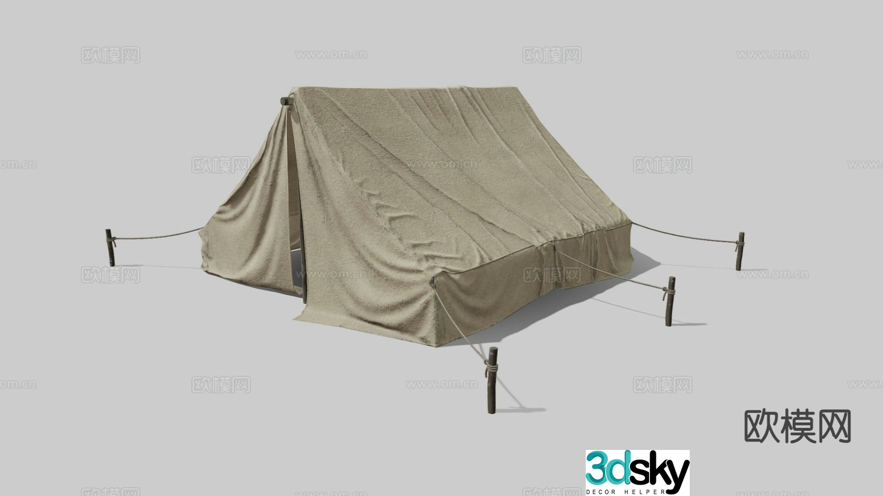 Military tent 3d model