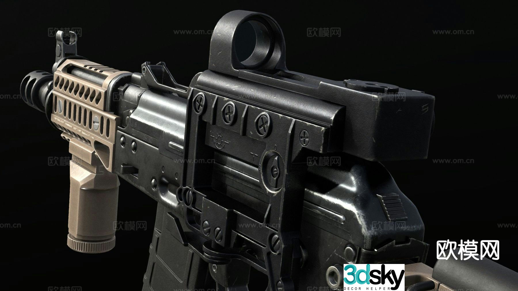 sniper rifle gun 3d model
