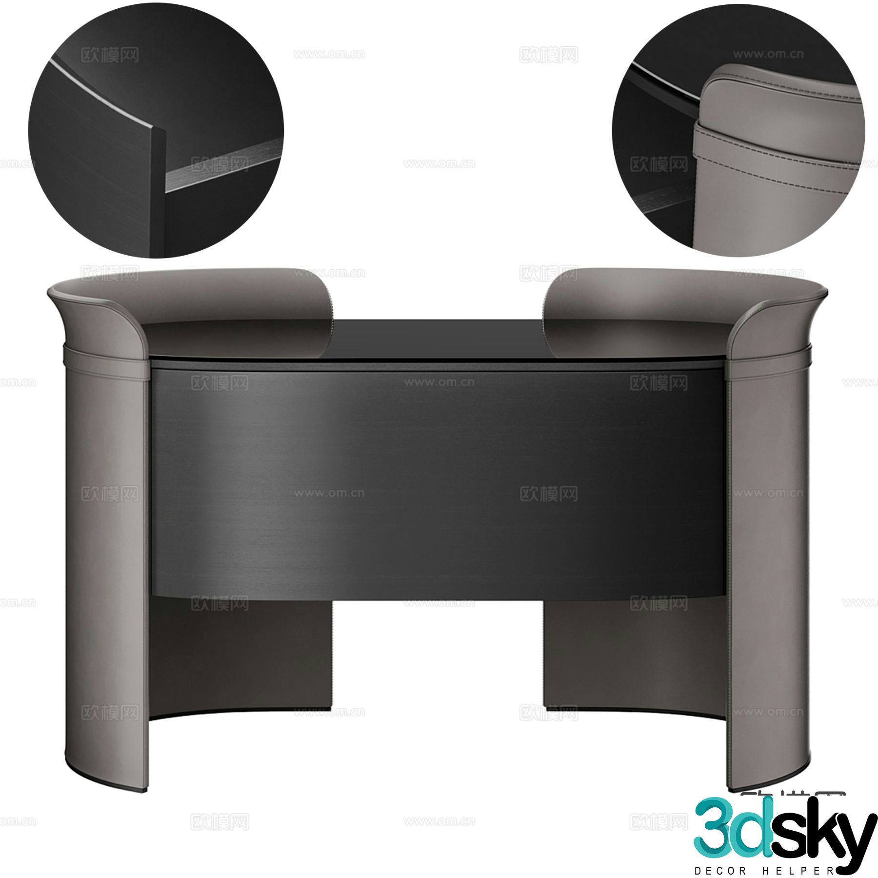 Italian bedside table 3d model