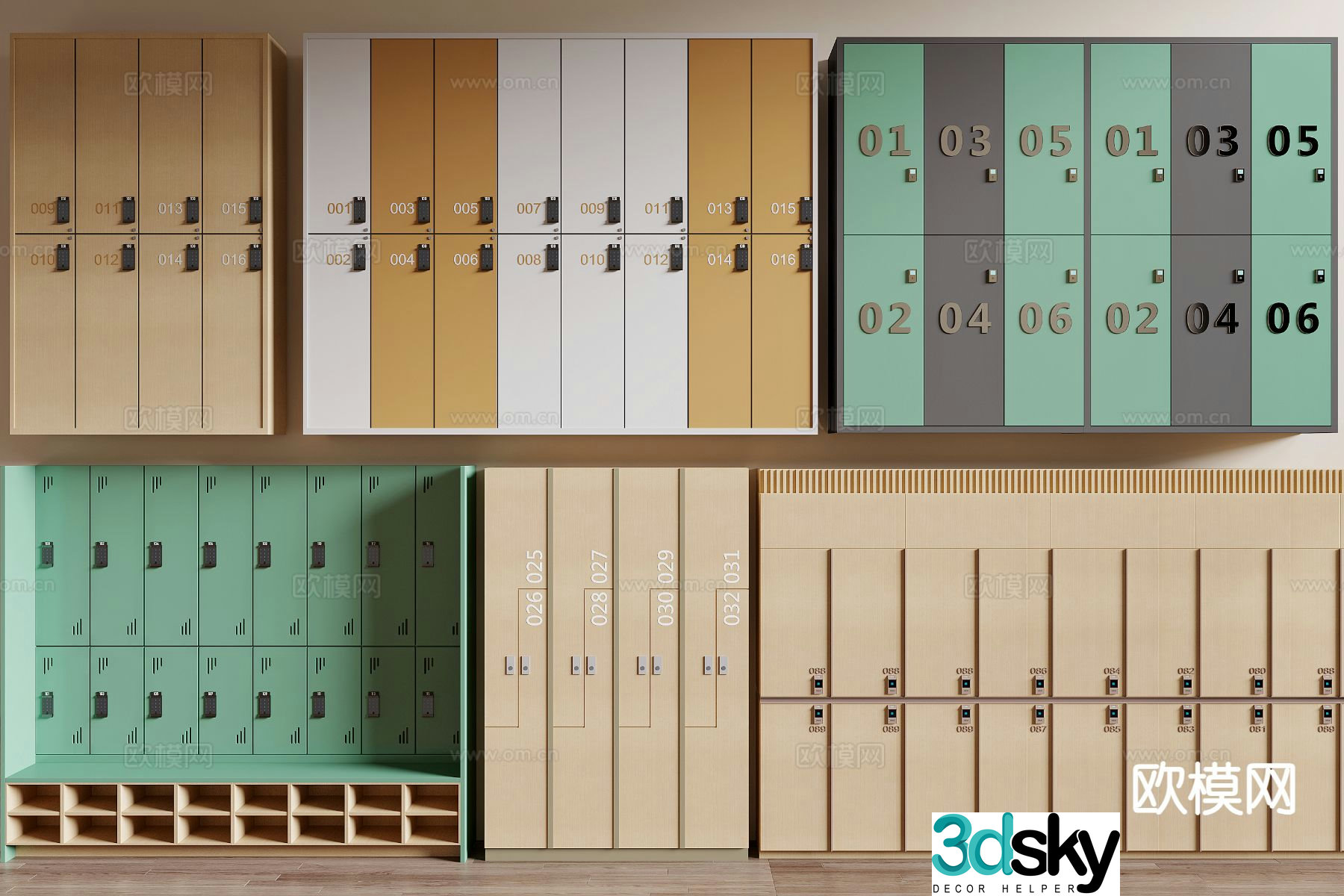 Modern locker locker 3d model