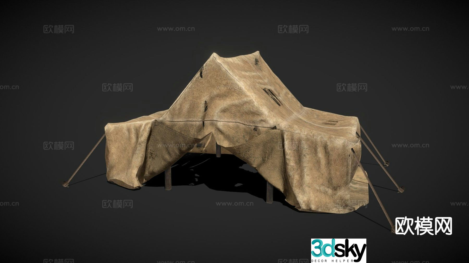 Medieval tent 3d model