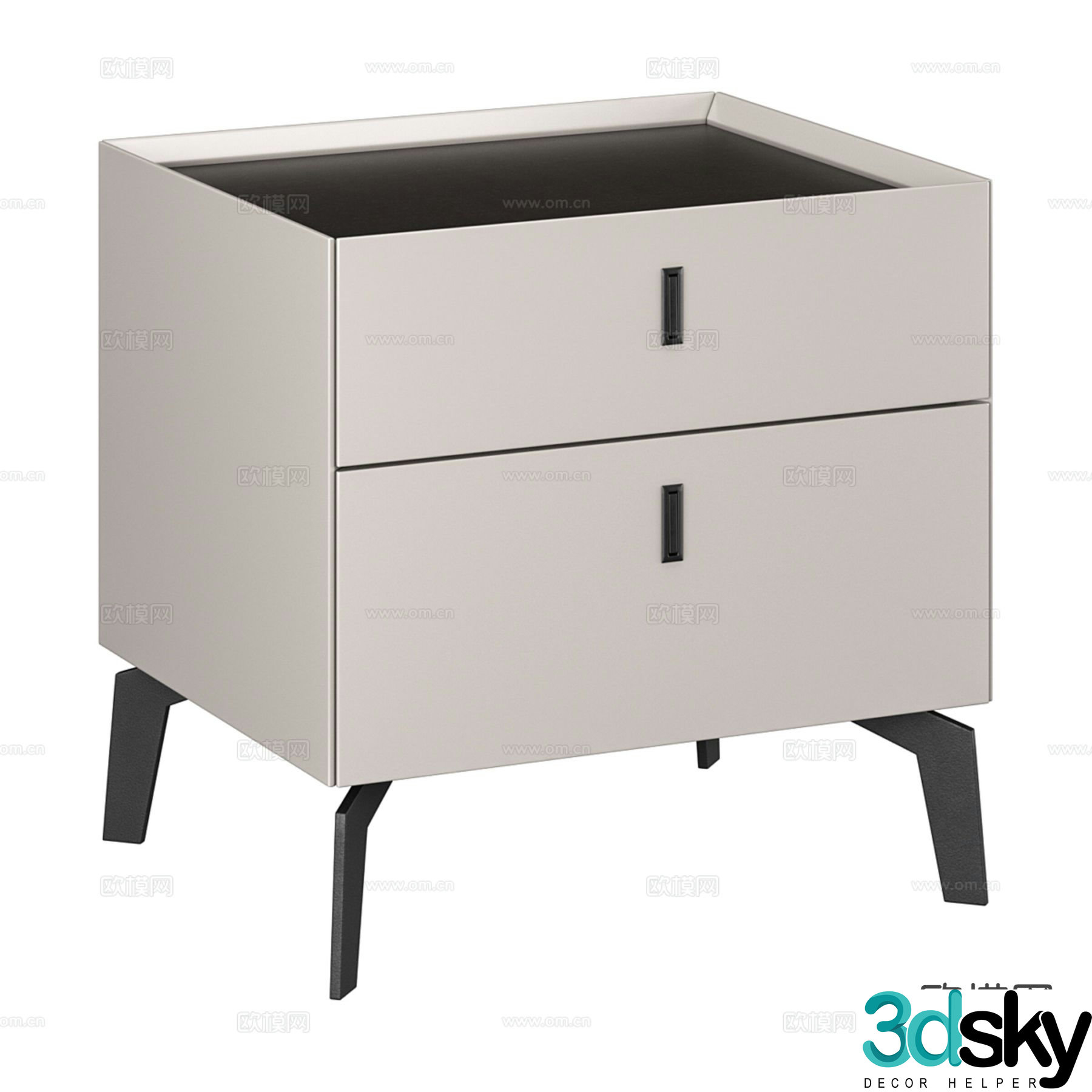 Modern bedside table 3d model