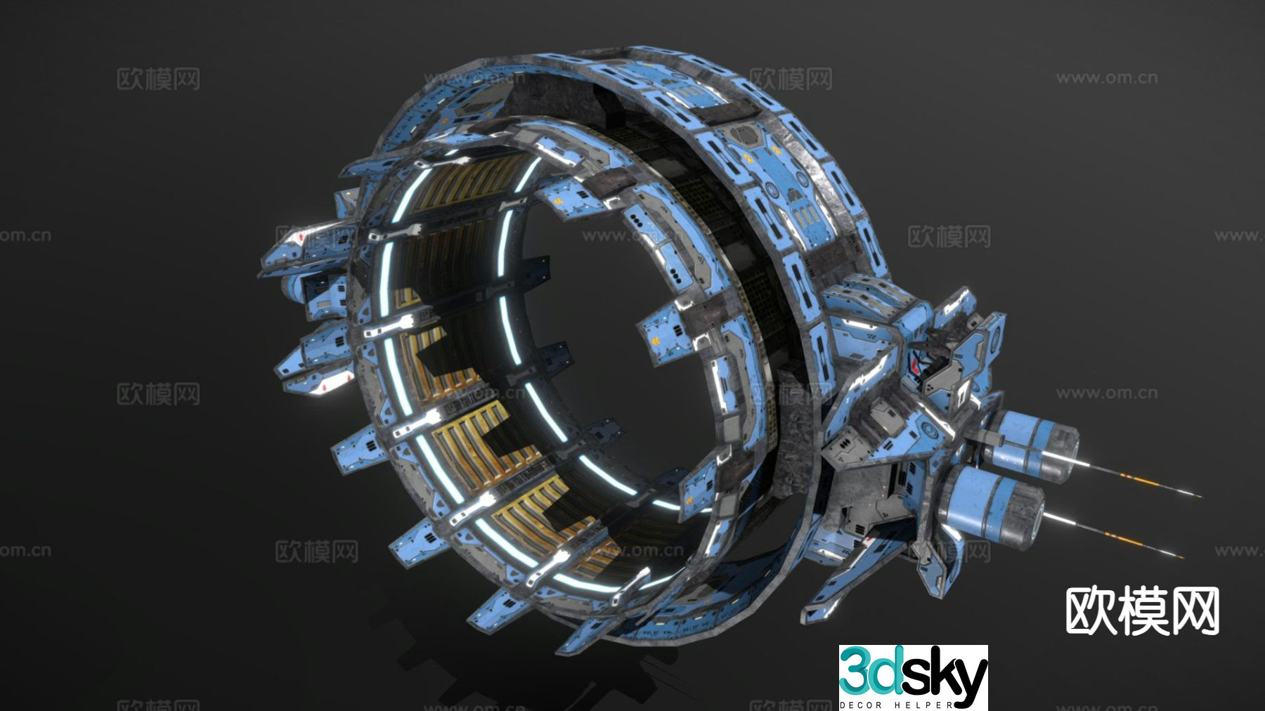 Industrial equipment sci-fi equipment 3d model