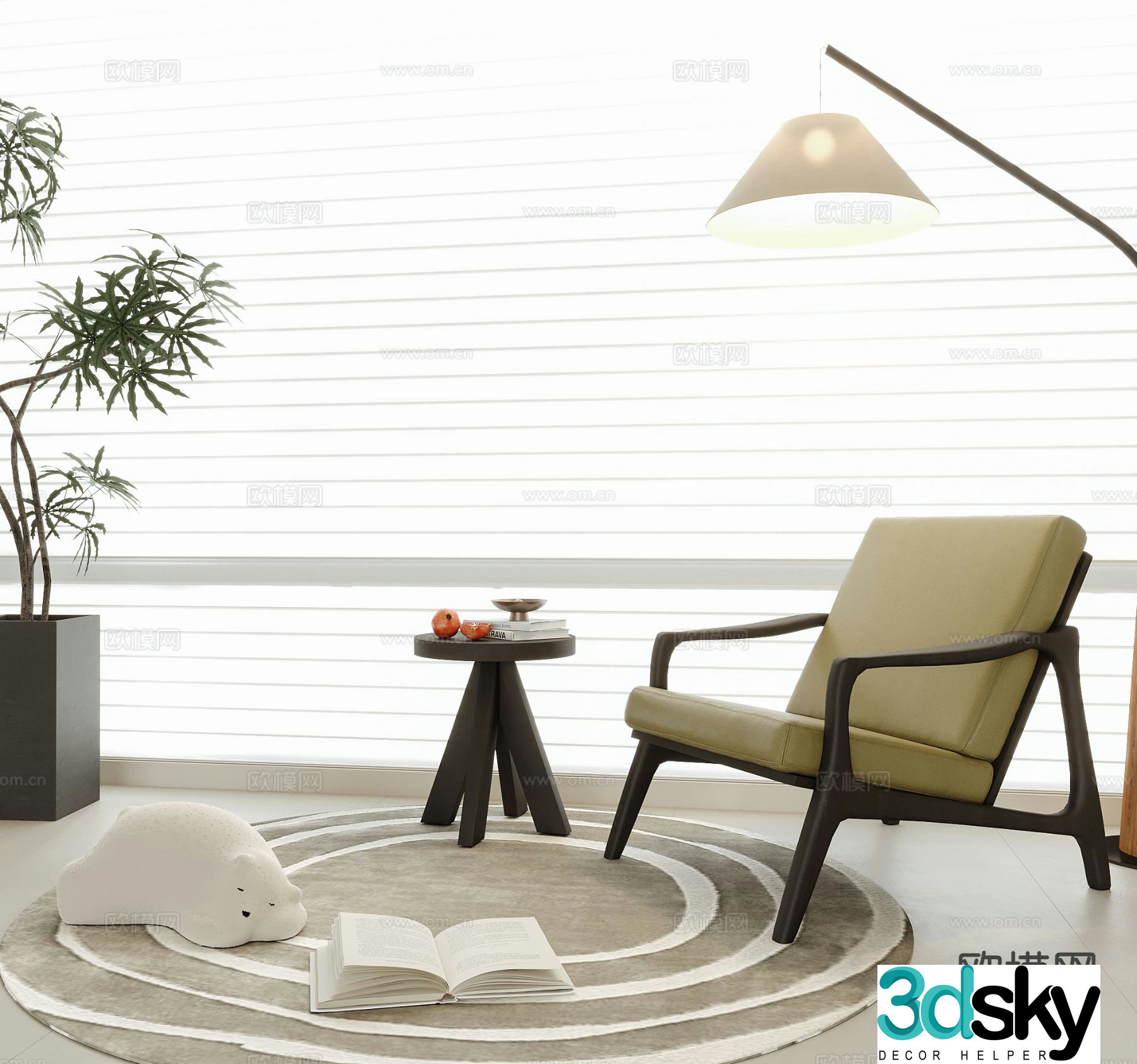 Modern lounge chair 3d model