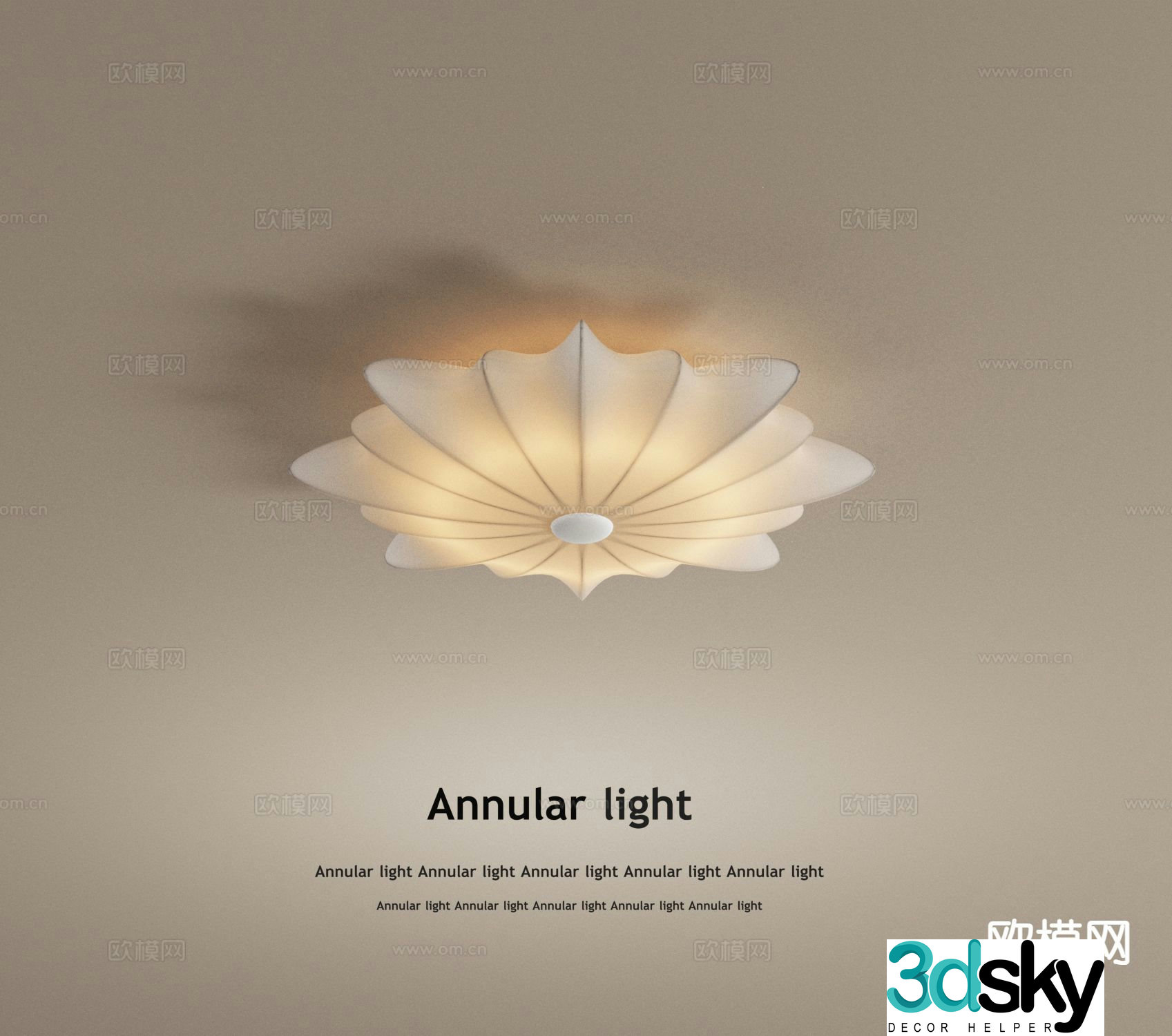 Cream style ceiling lamp bedroom lamp living room lamp 3d model