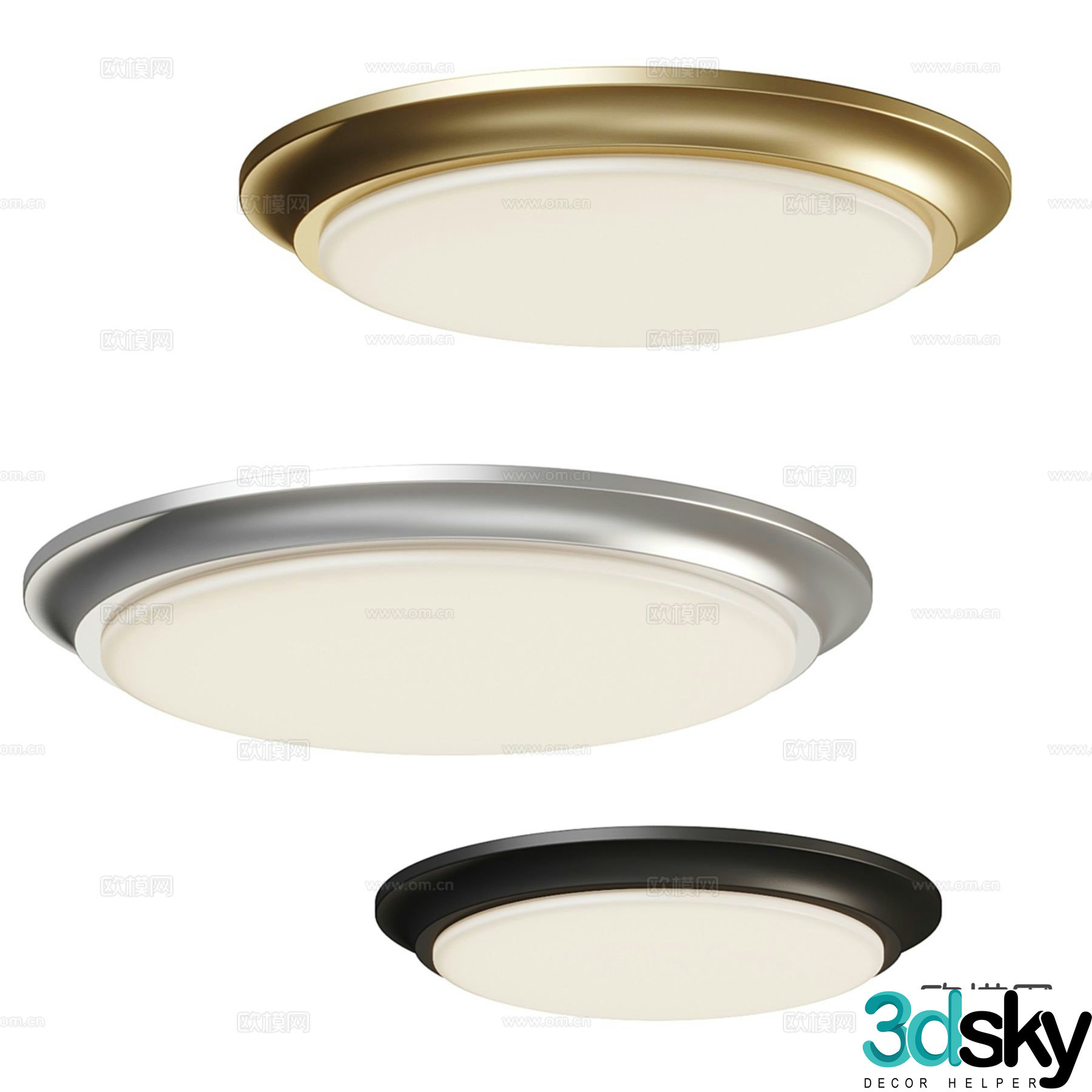 Round ceiling lamp living room lamp bedroom lamp 3d model