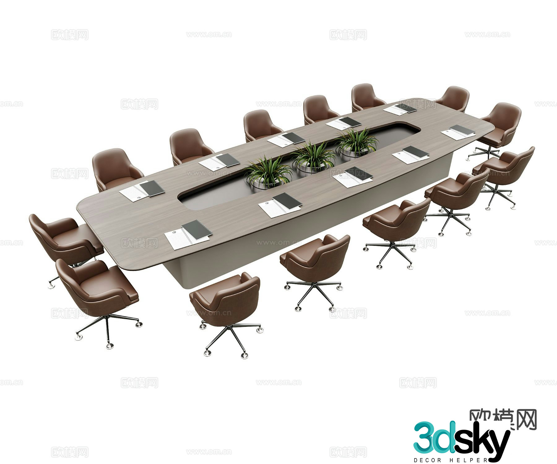 Modern conference table 3d model