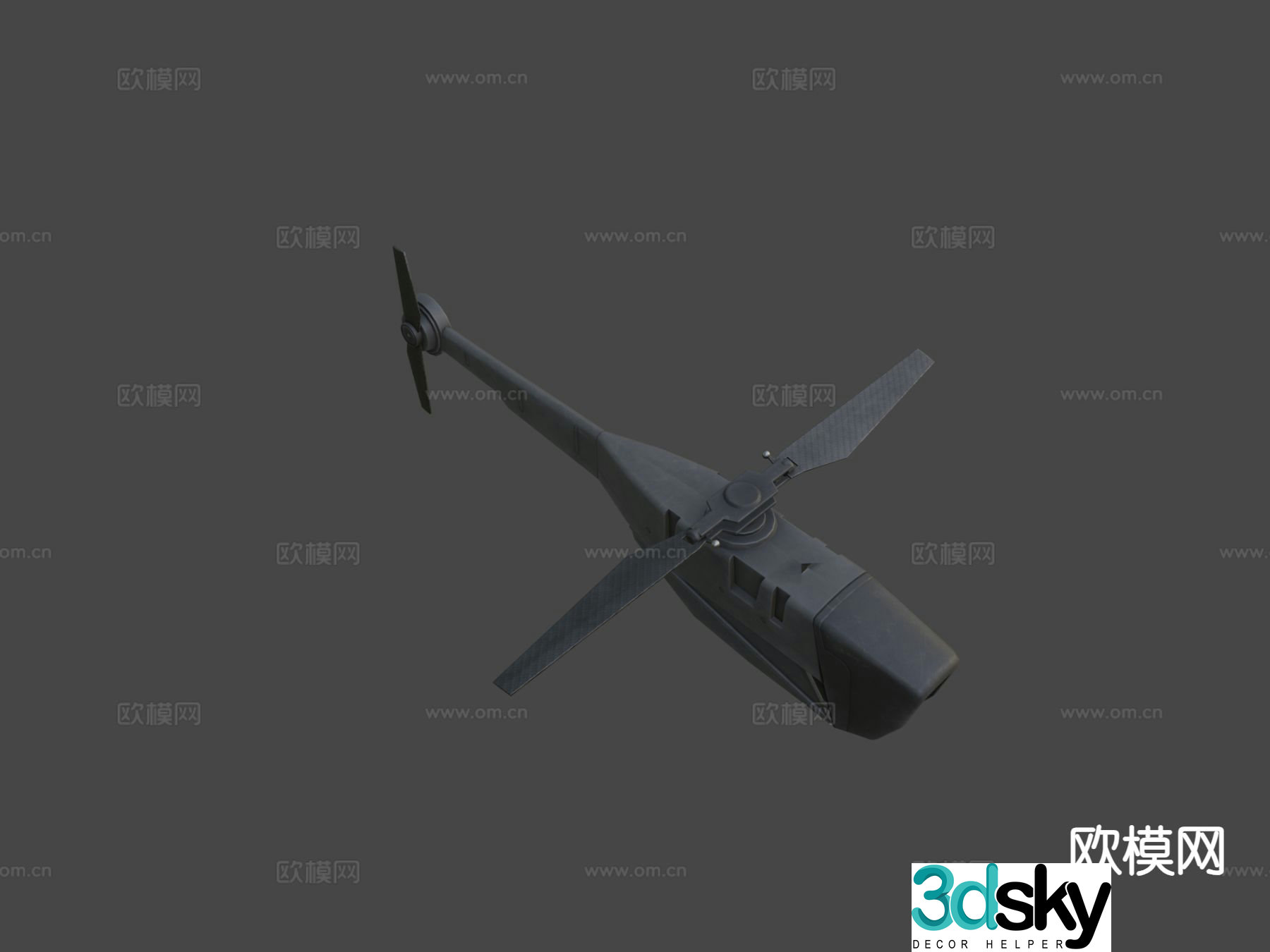 Modern helicopter 3d model