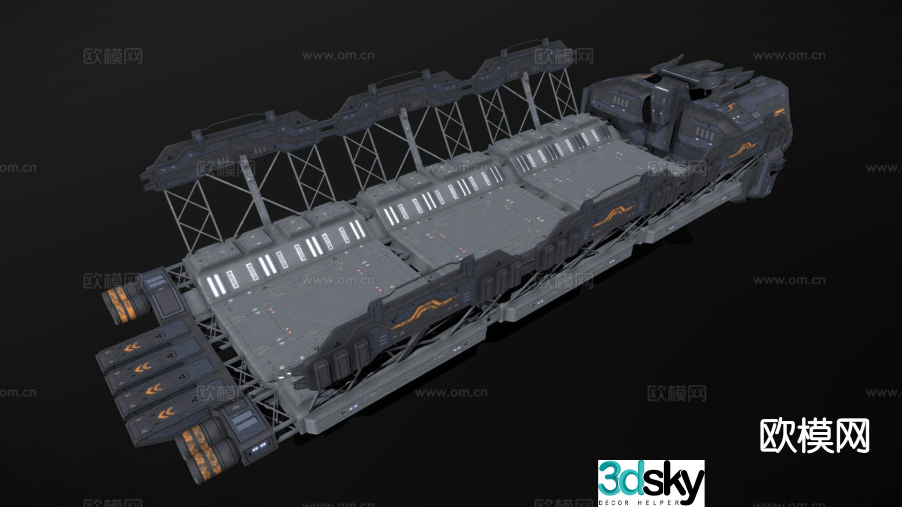 Industrial equipment sci-fi repair dock 3d model