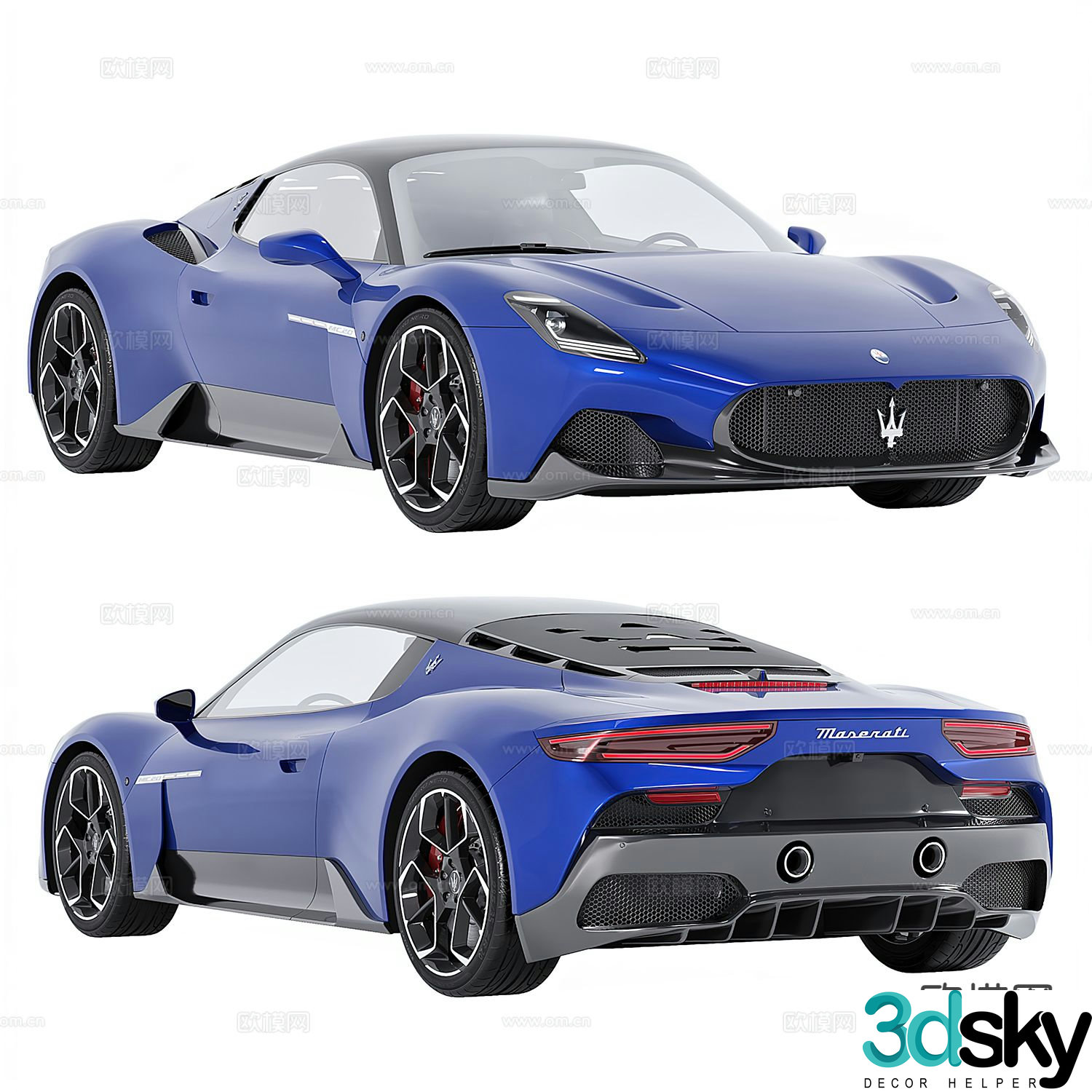 maserati car sports car 3d model