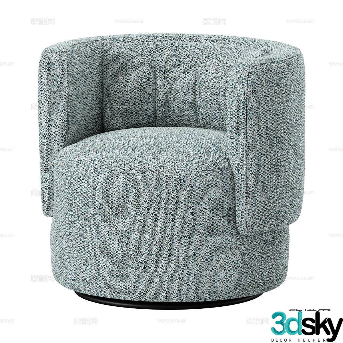 Single sofa upholstered sofa 3d model