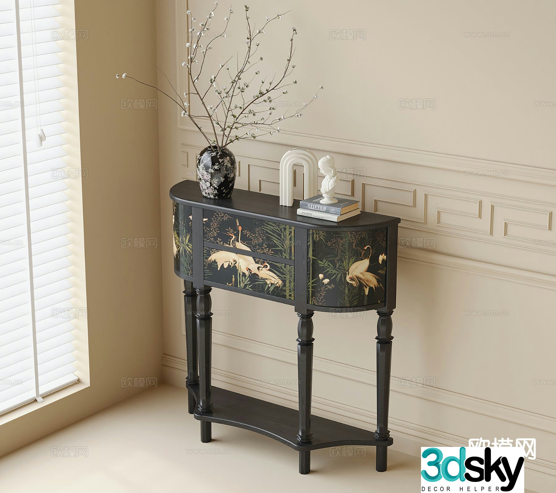 French side cabinet 3D model