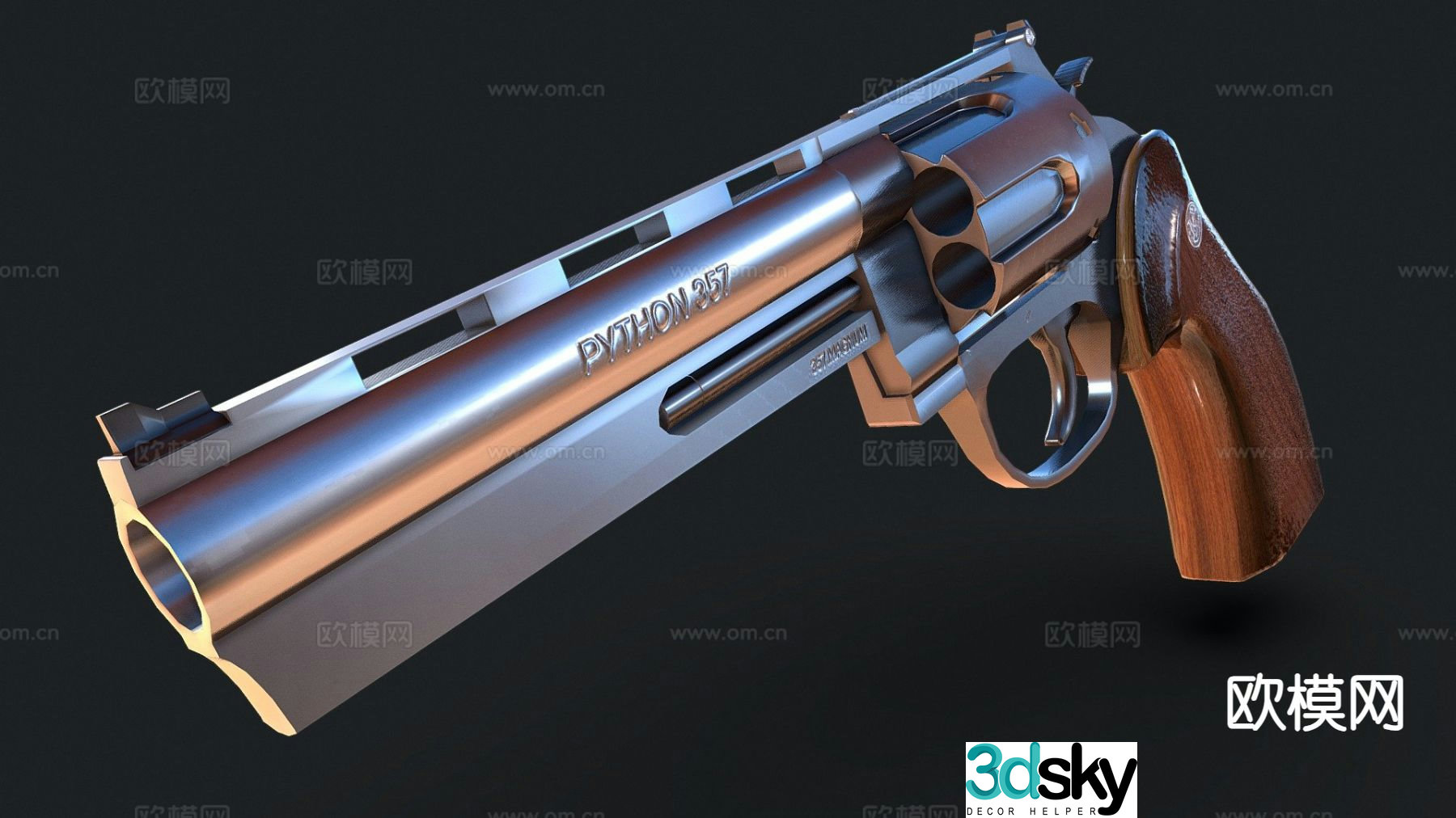 revolver gun 3d model