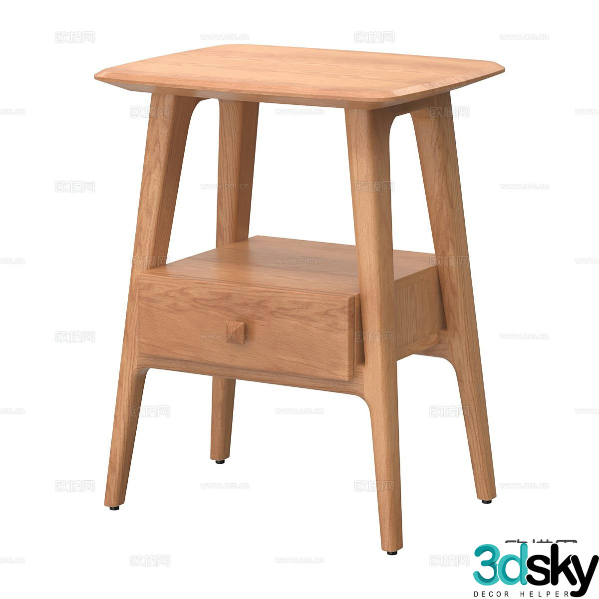 Nordic bedside table 3d model