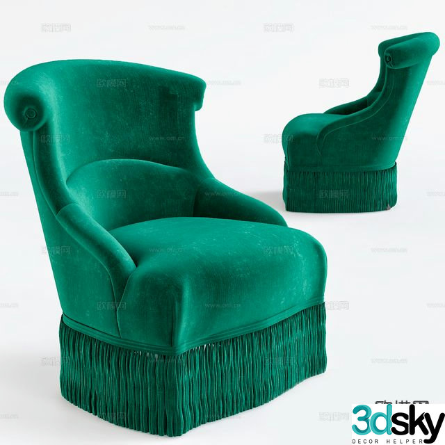 Modern single sofa 3d model