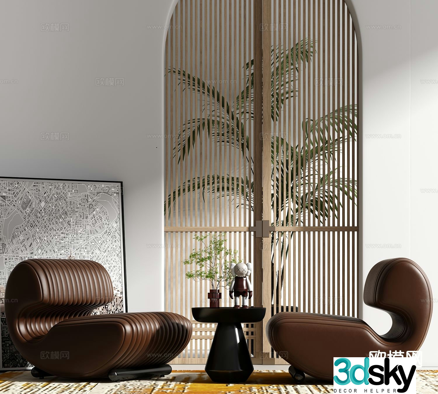 Modern casual sofa 3d model