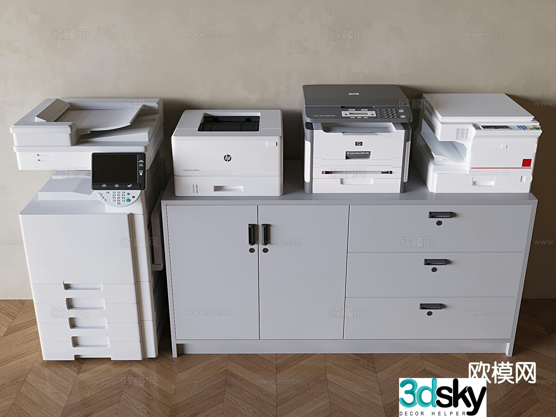 Modern printer copier scanner 3d model