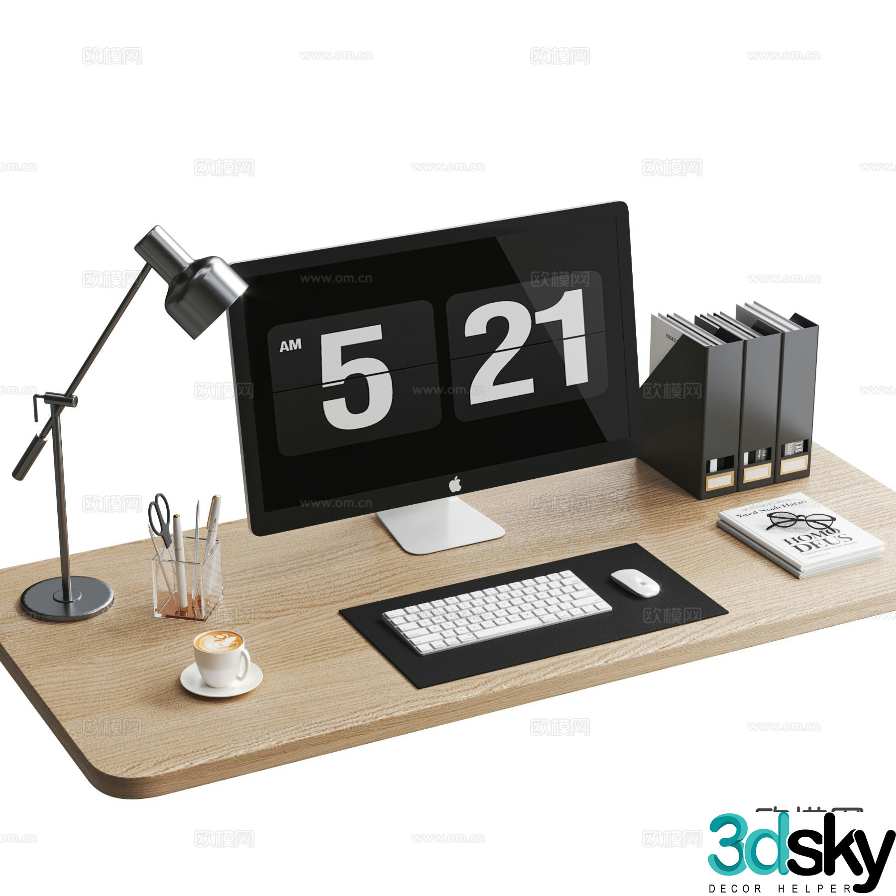 apple computer imac office supplies 3d model
