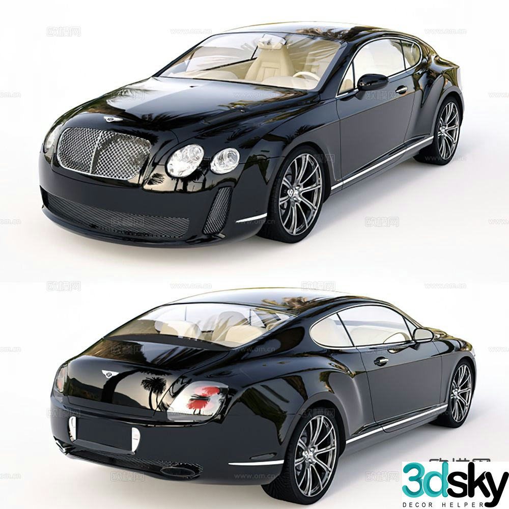 luxury car bentley car 3d model