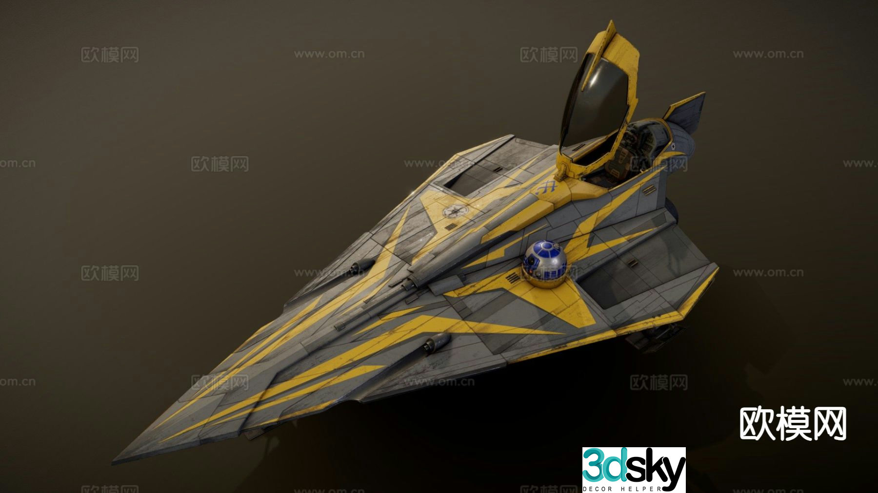 Star Wars Jedi Starfighter 3d model