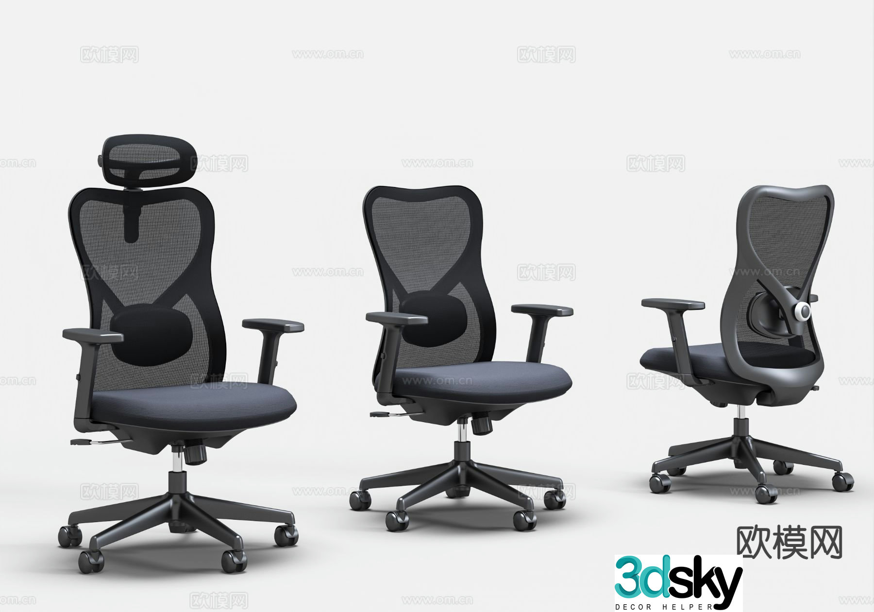 Modern office chair staff chair executive chair 3d model