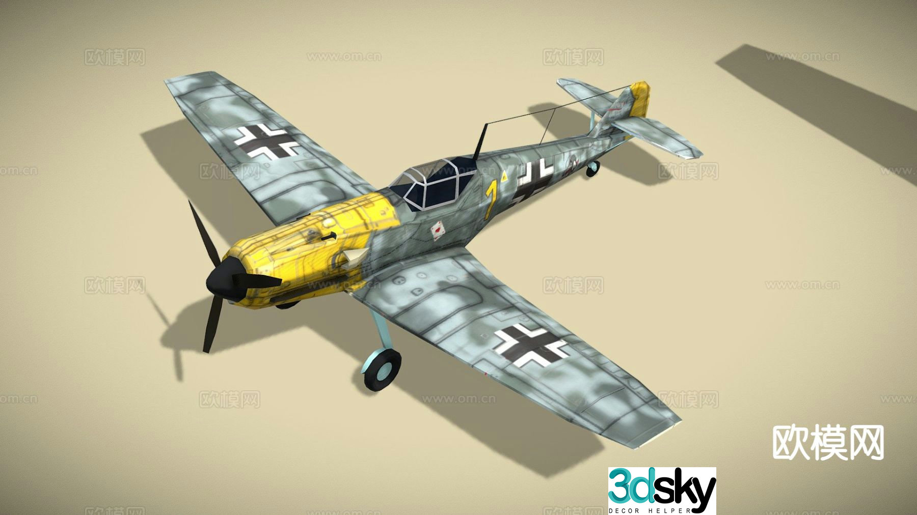 WWII fighter 3d model