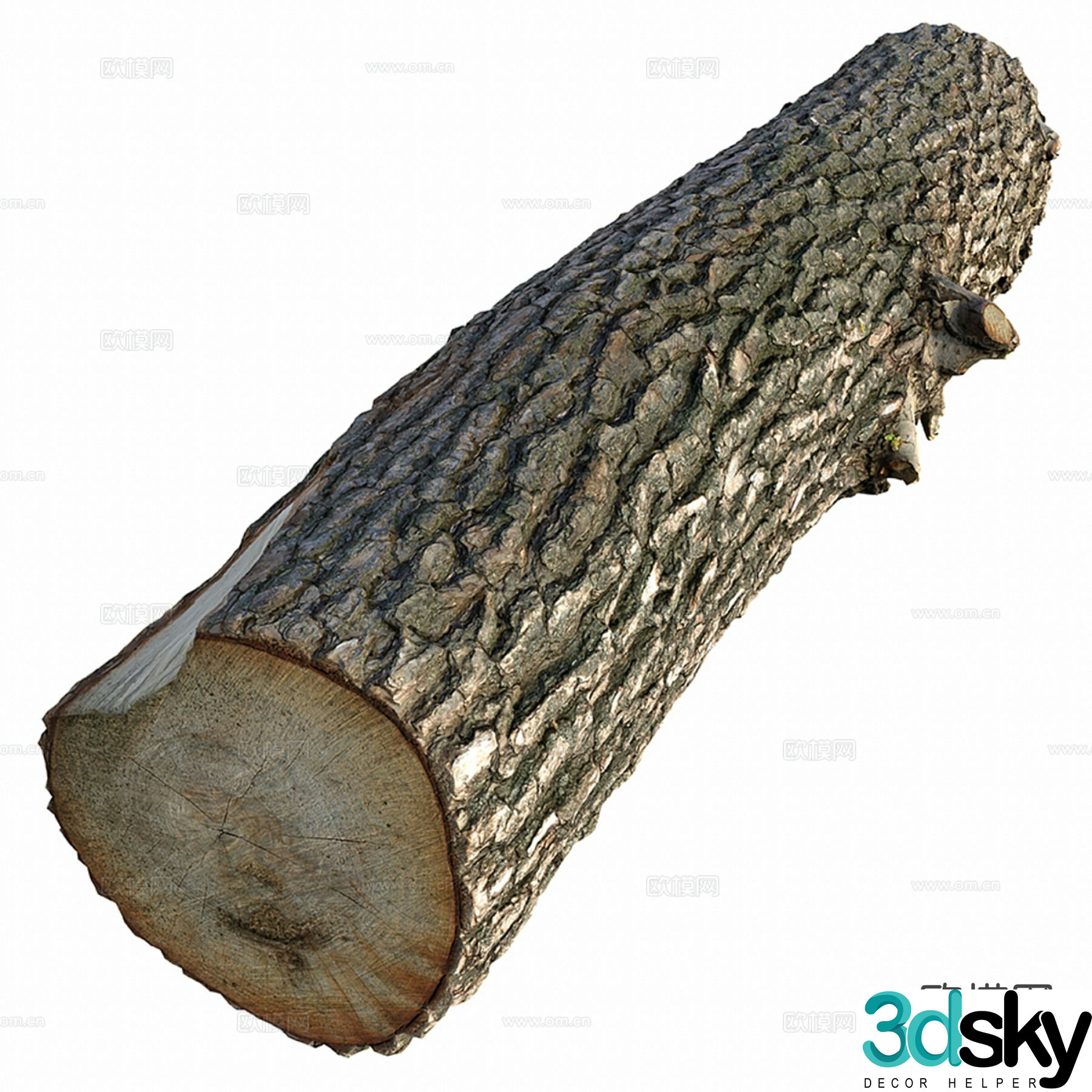wood wood pile tree stump 3d model