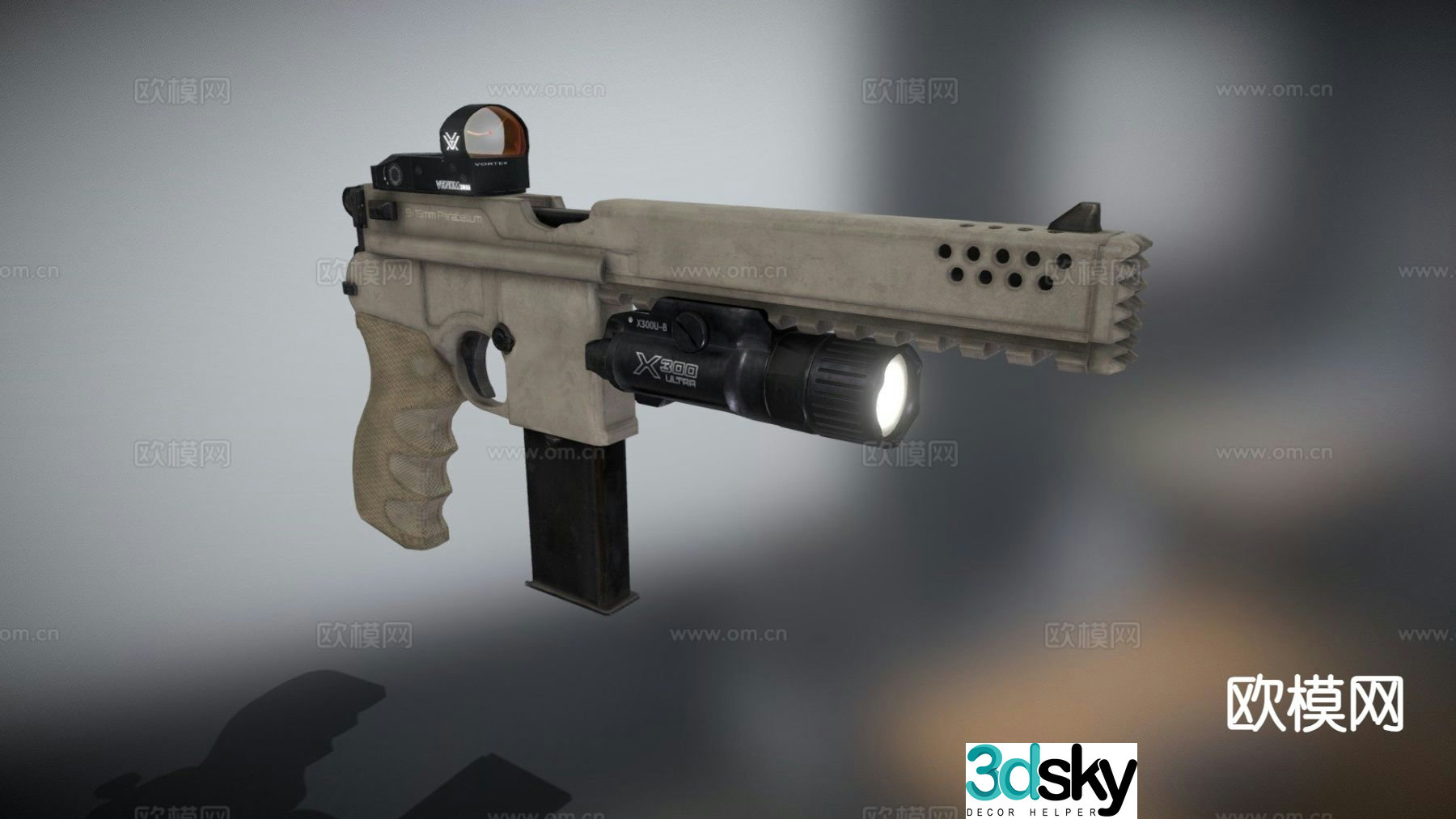 Modern pistol 3d model