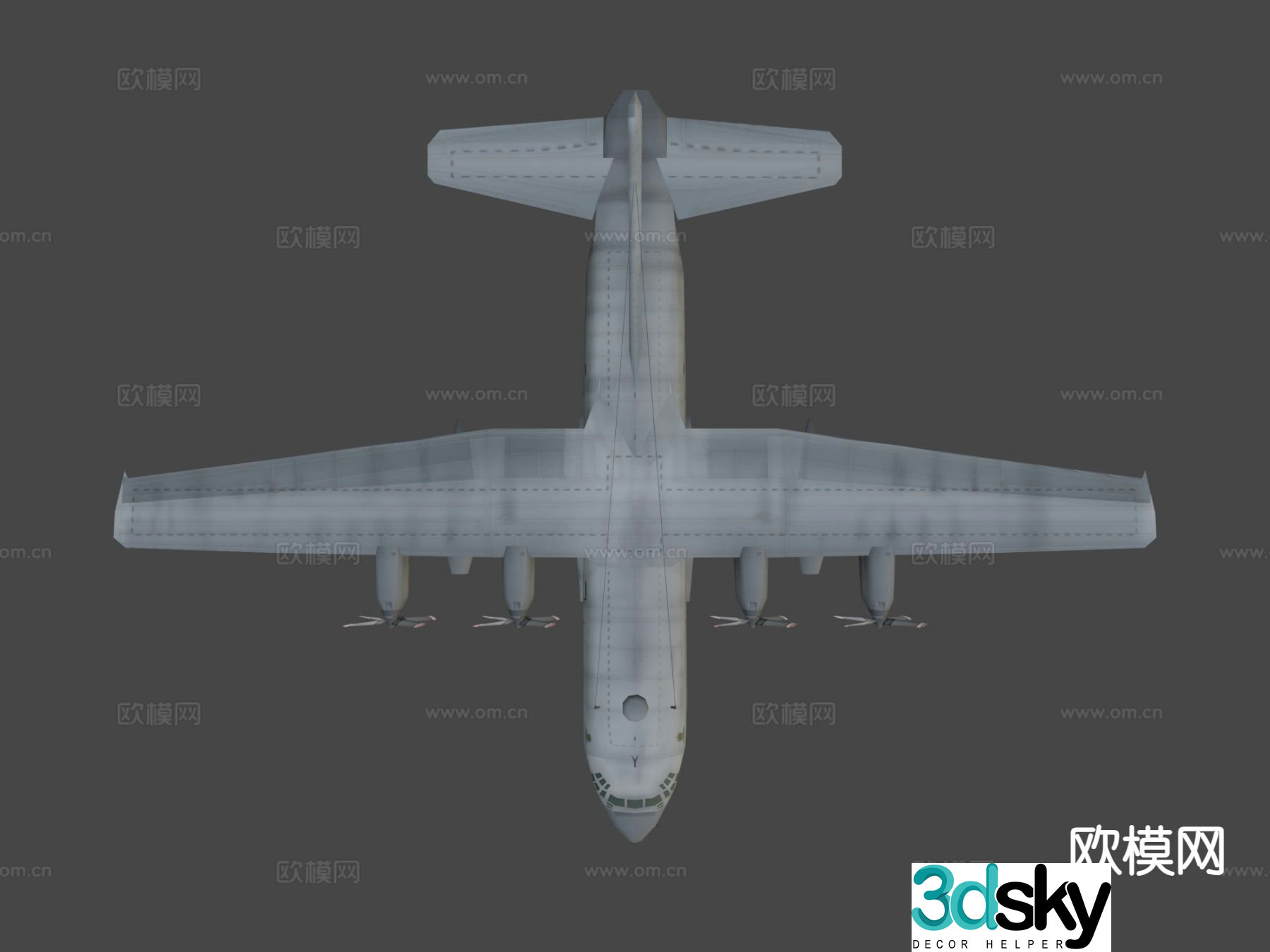 Modern aircraft transport aircraft 3d model
