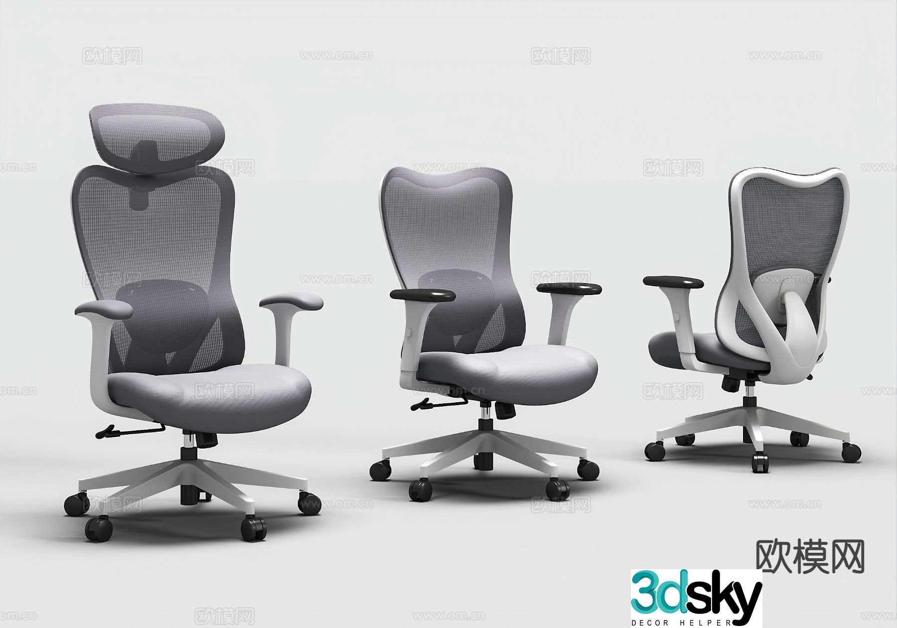 Modern office chair staff chair executive chair 3d model