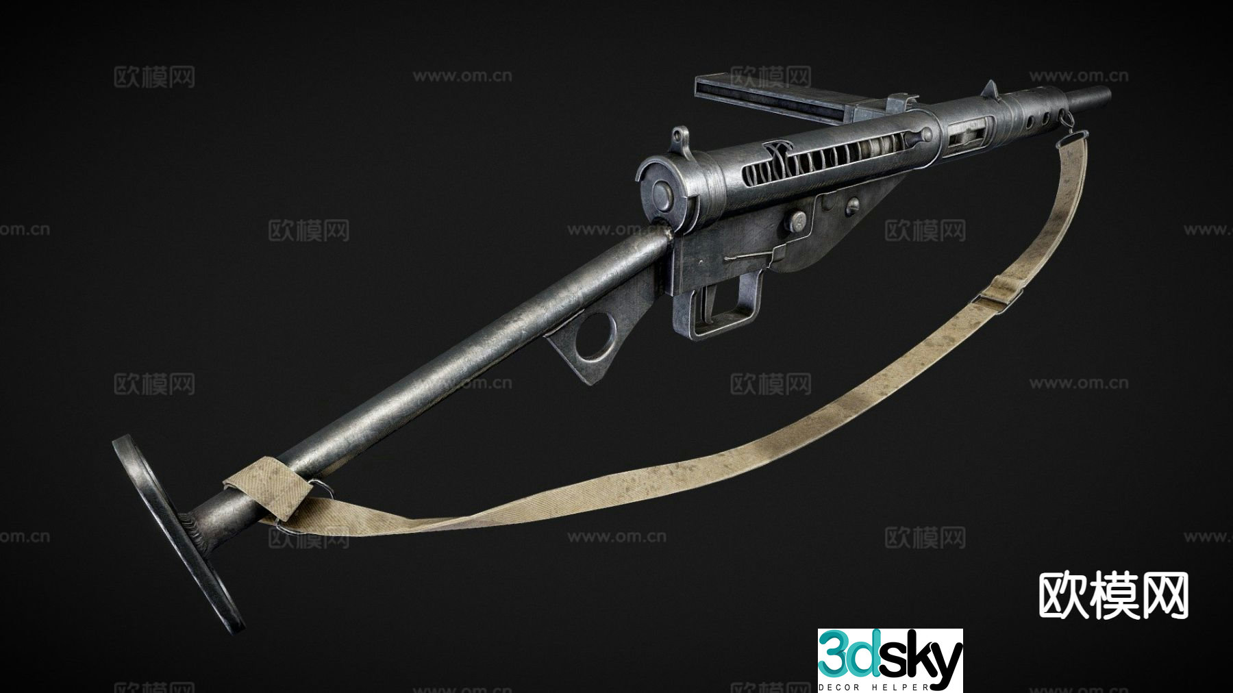 Modern submachine gun 3d model