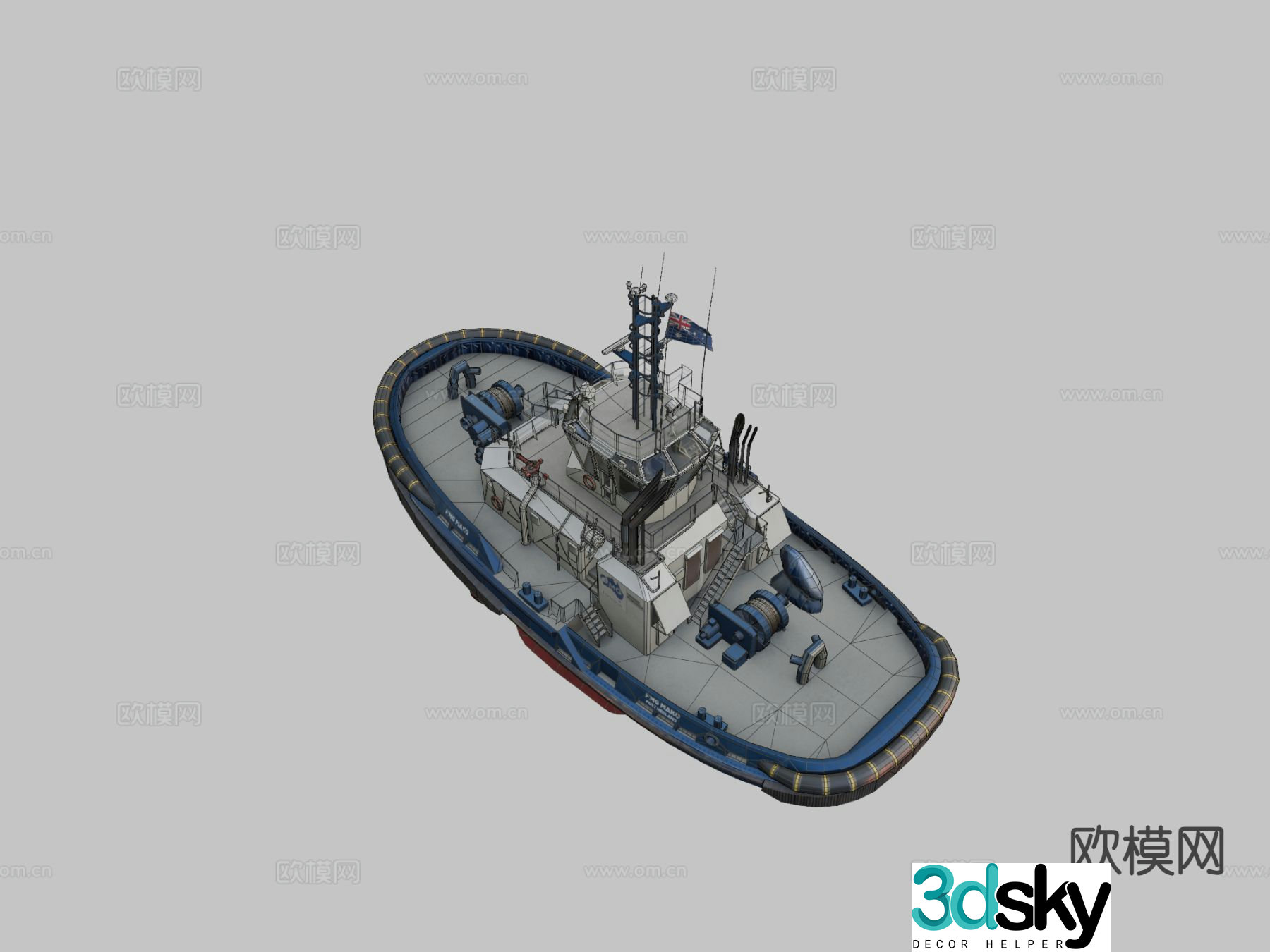 Border patrol boat 3d model