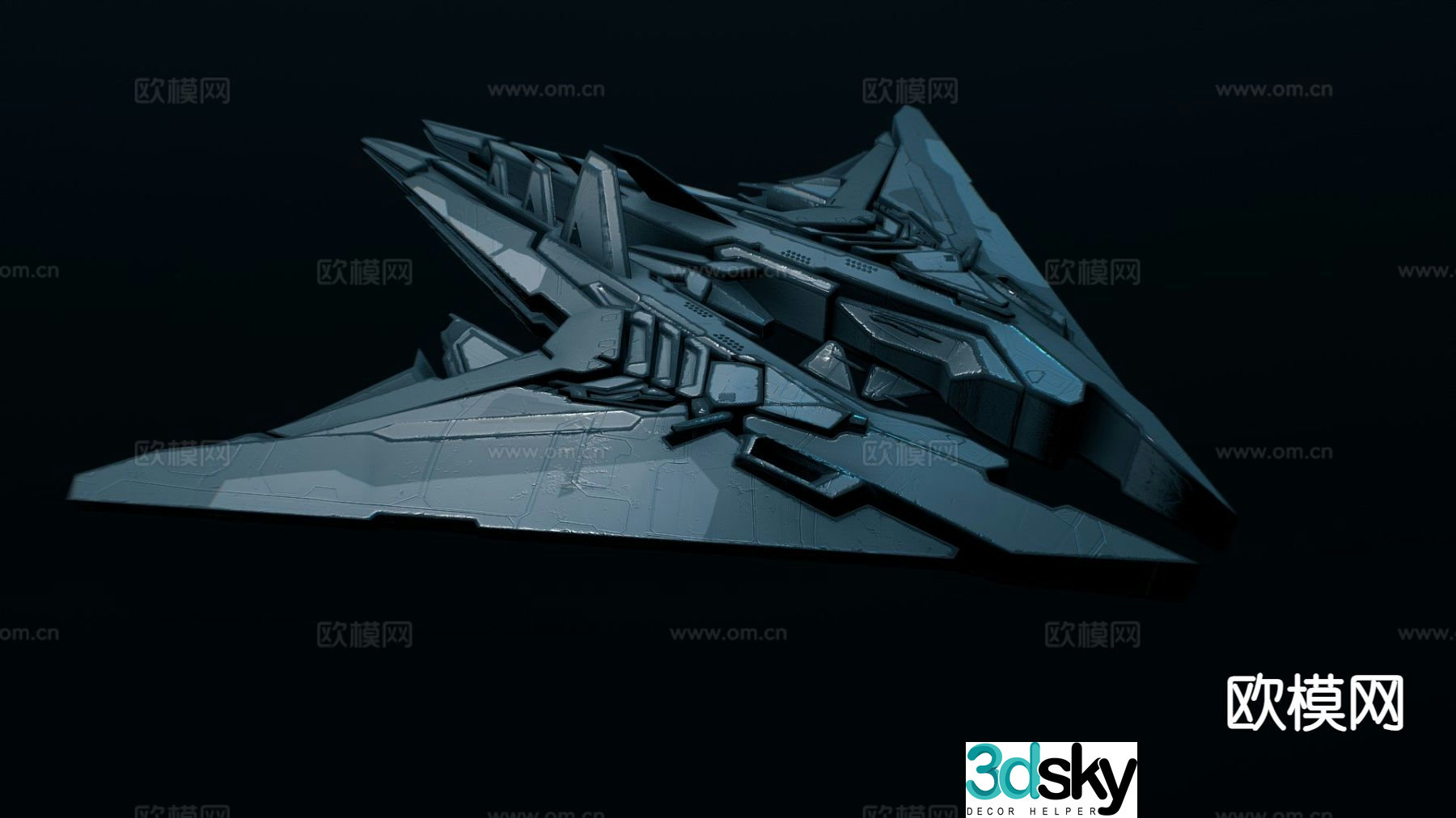 spaceship fighter 3d model