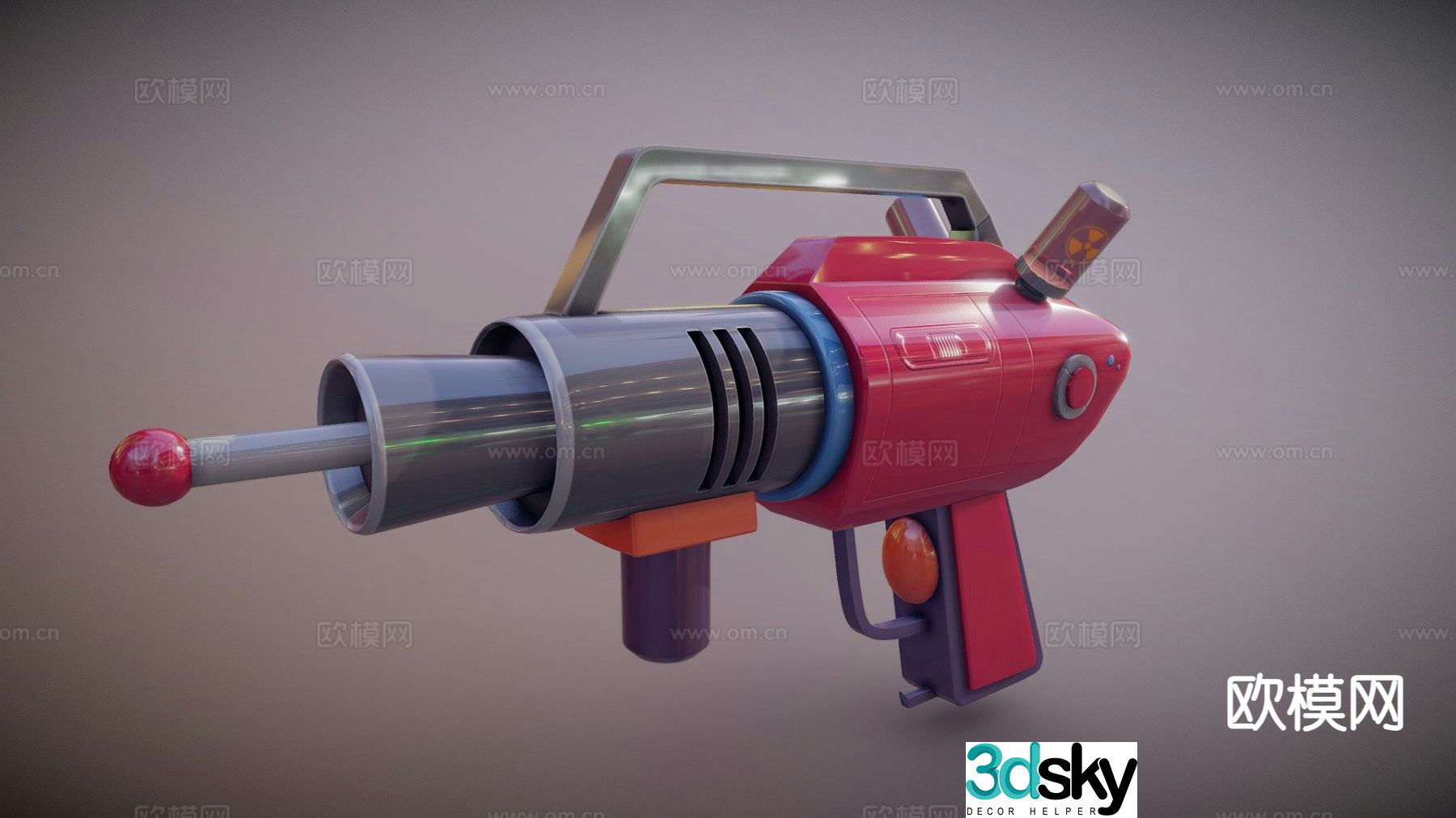 Modern laser gun 3d model