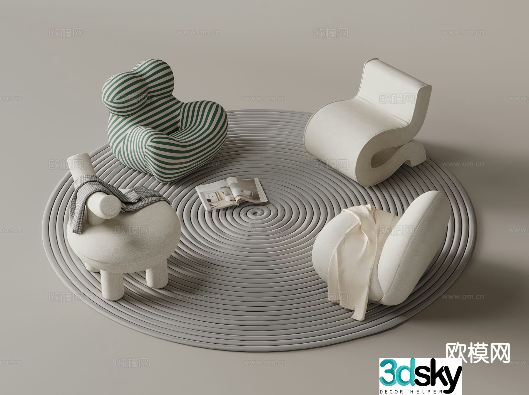 Leisure sofa 3d model