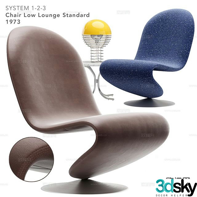 Modern single sofa 3d model