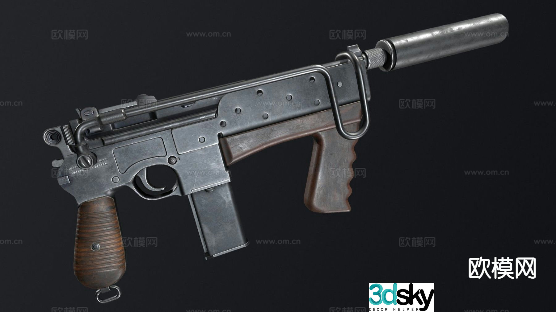 Mauser pistol 3d model