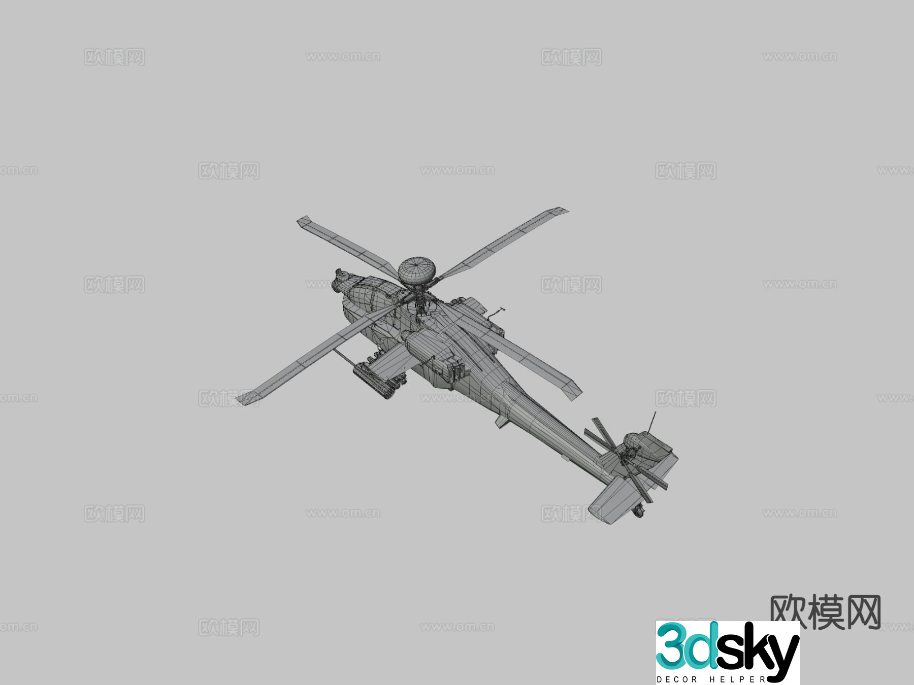 Apache helicopter 3d model