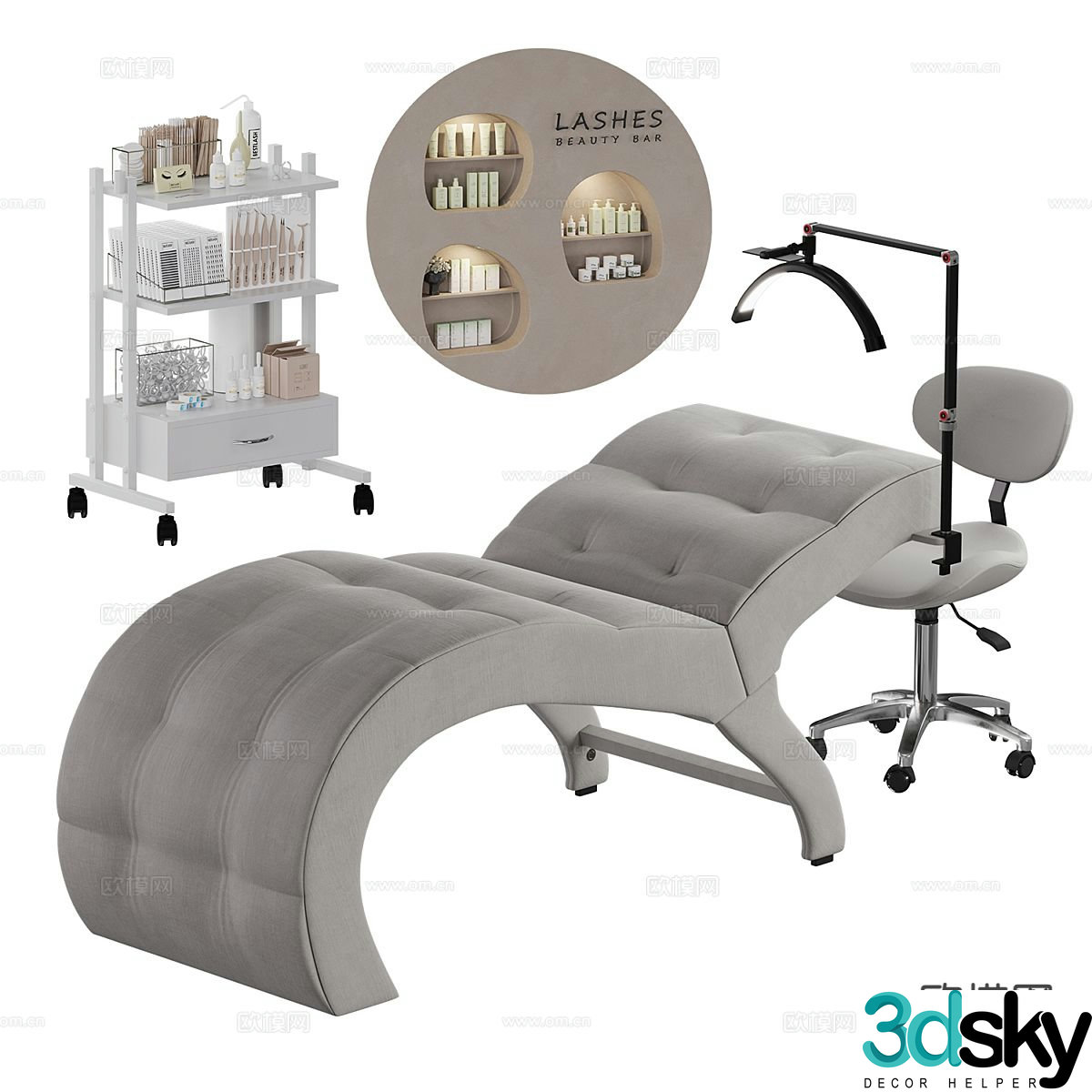 Modern SPA massage chair massage bed 3d model
