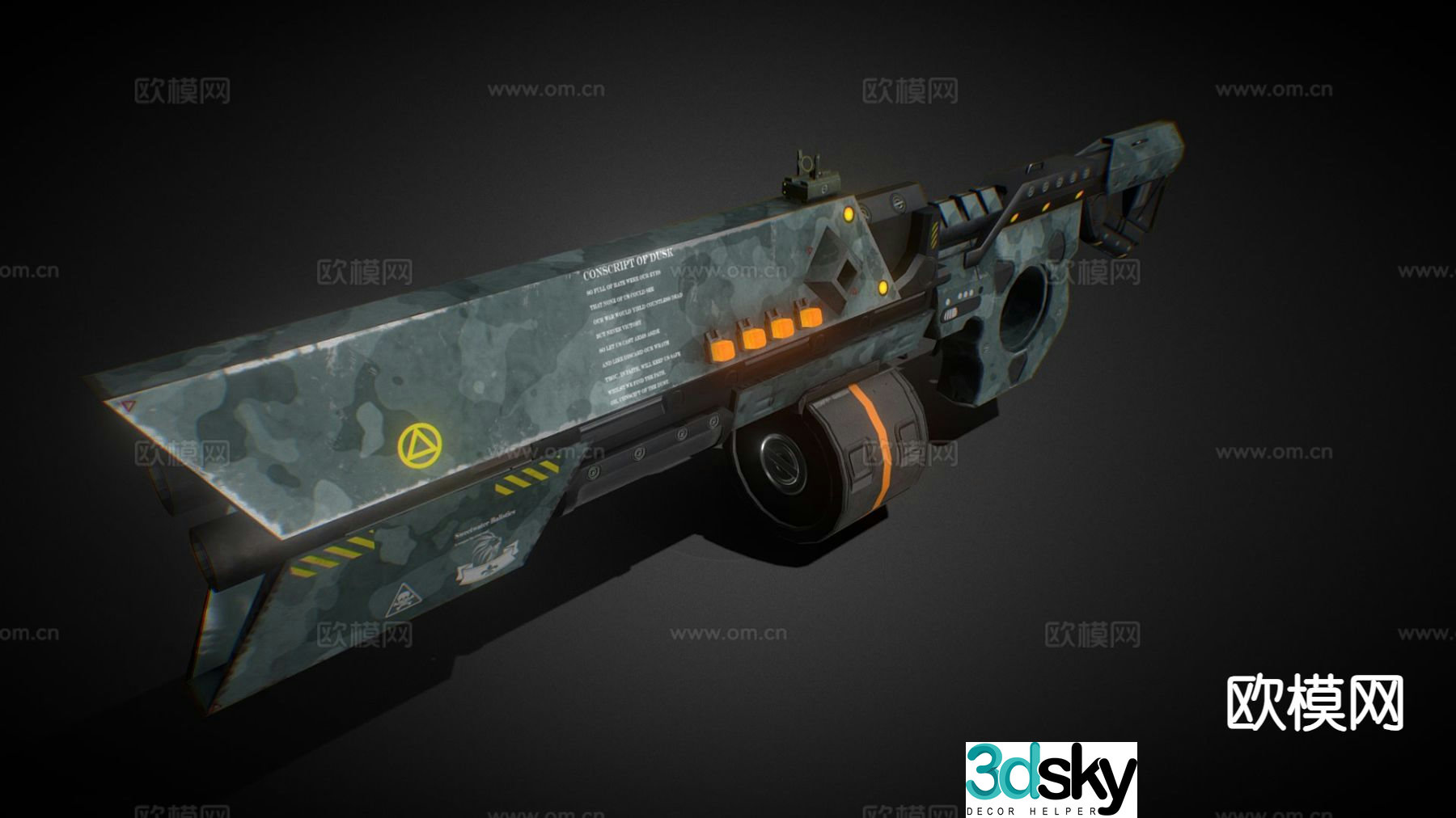 sci-fi shotgun 3d model