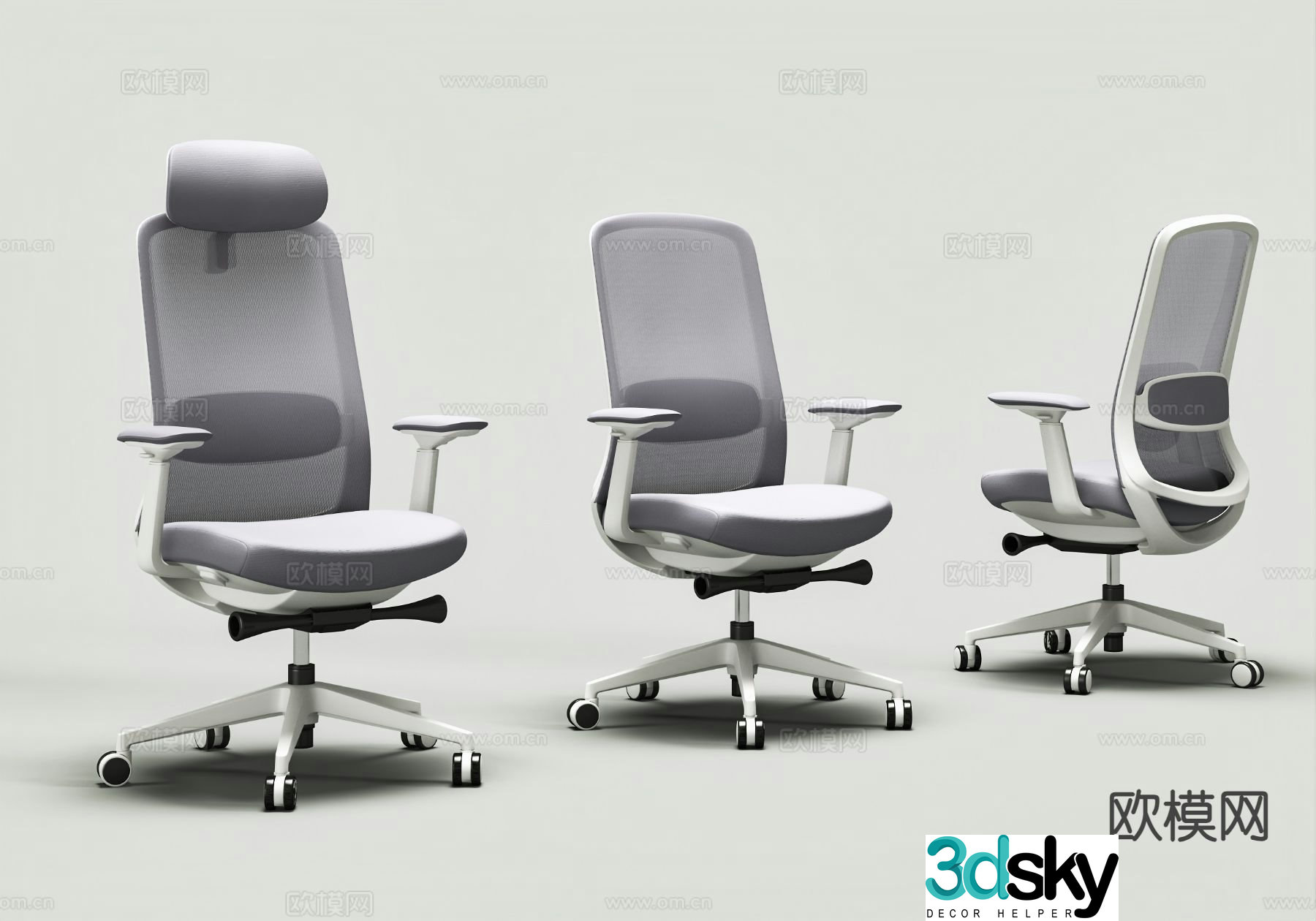 Modern office chair staff chair executive chair 3d model