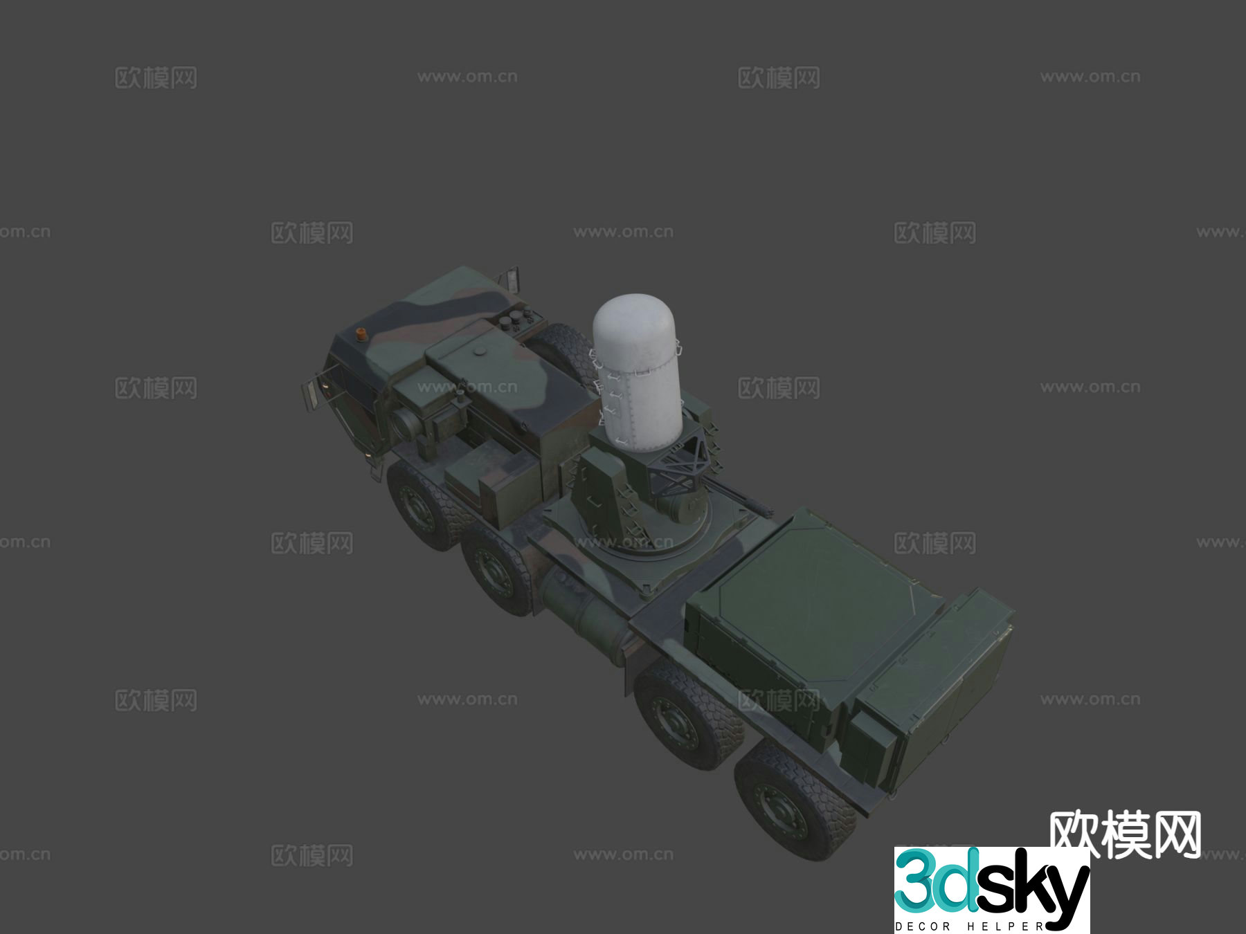 Loader truck military vehicle 3d model