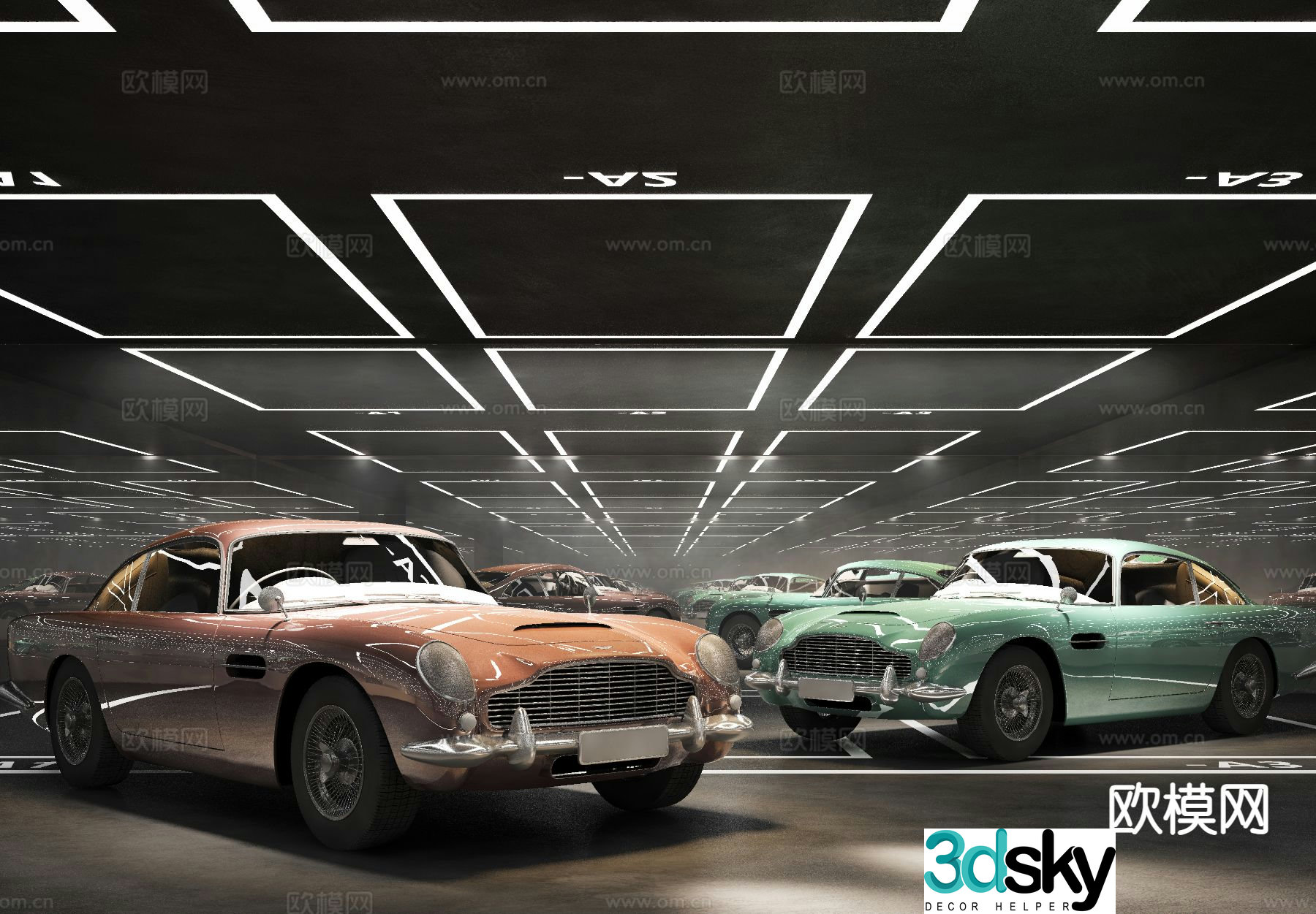 retro car sedan 3d model