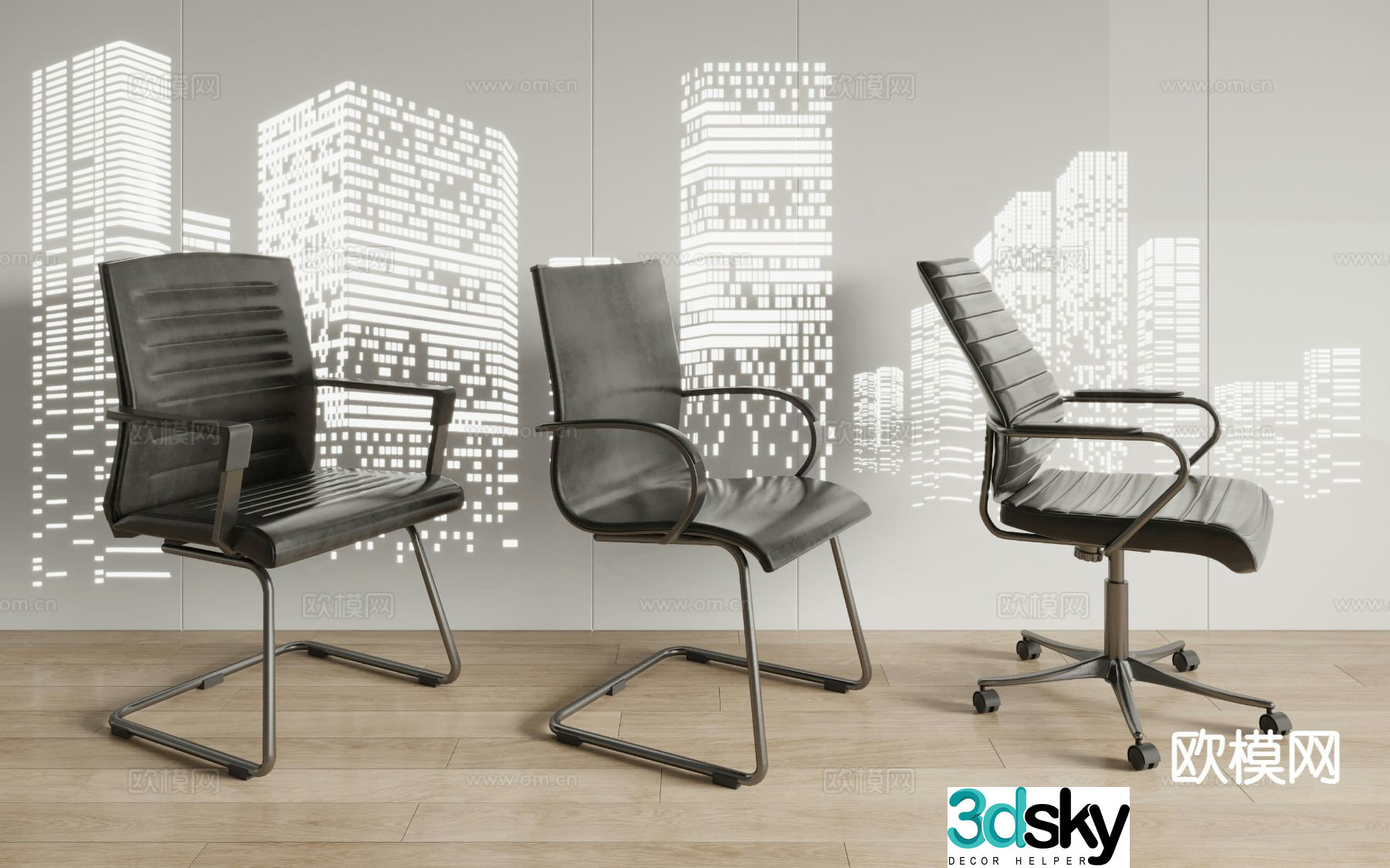 Modern office chair computer chair conference chair 3d model