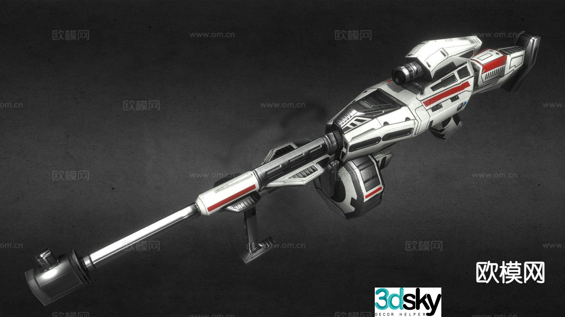 Future sniper rifle 3d model